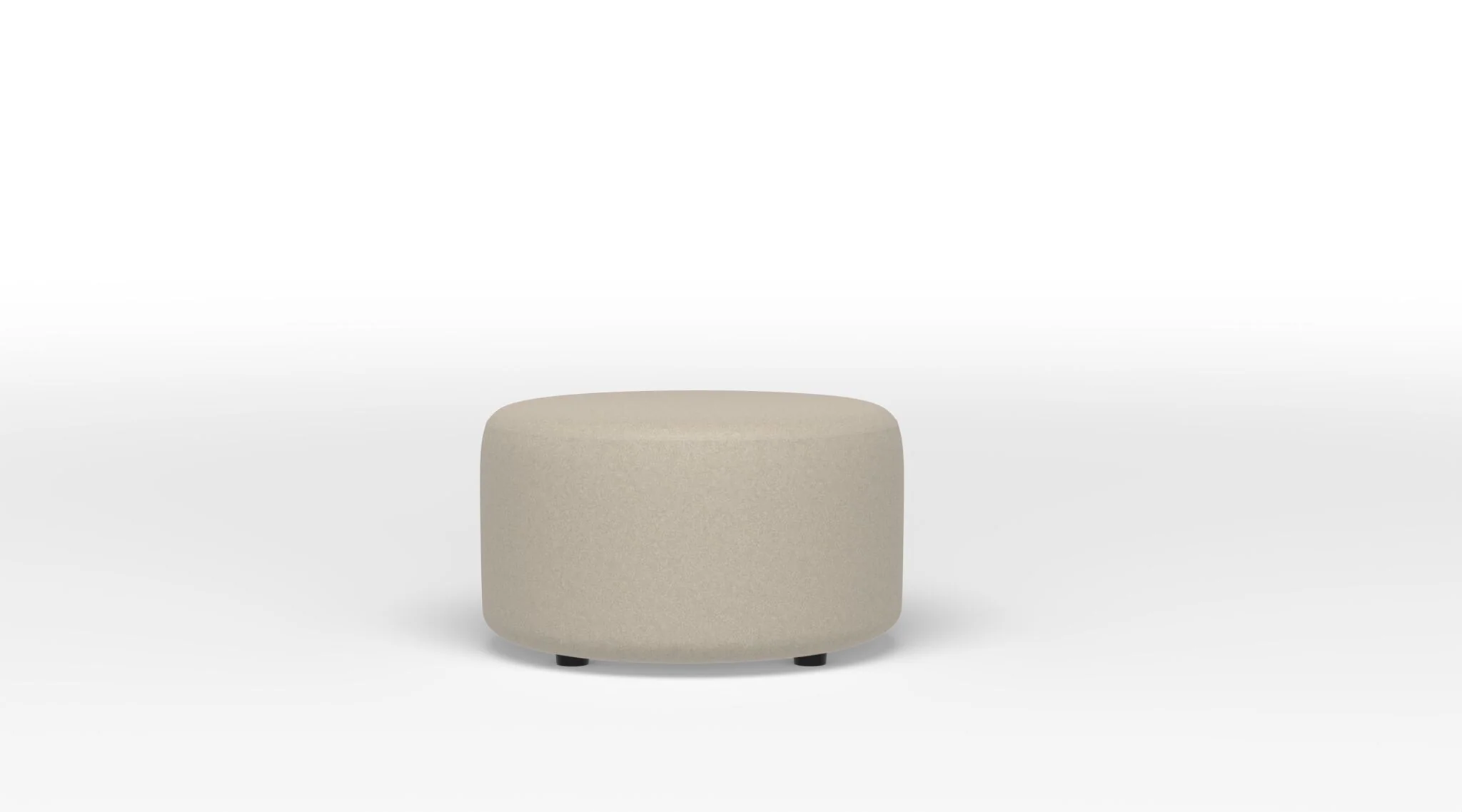 Celeste Round Ottoman - Arlo Beige