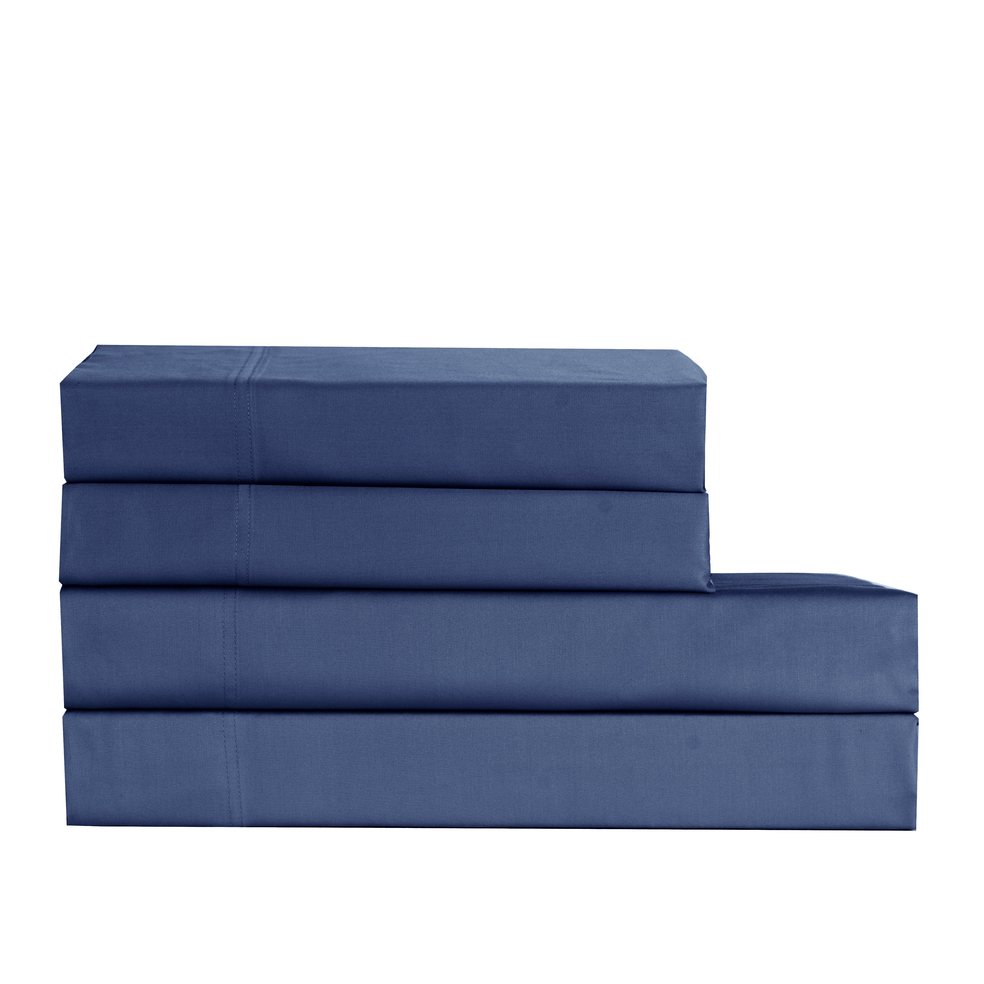 Cotton House 100% Cotton Pima King Sheet Set - 500 Thread Count Navy Blue