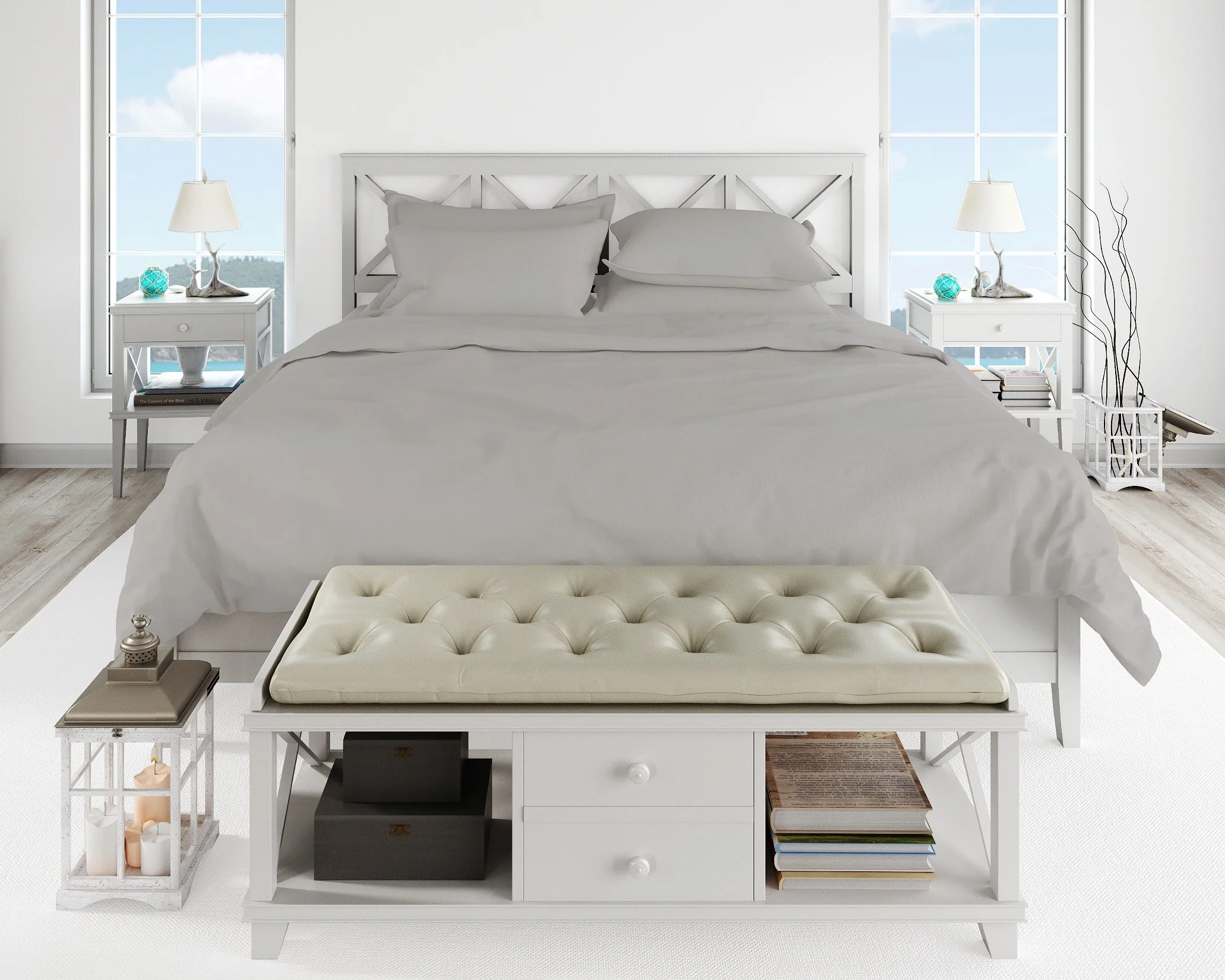 Cotton House 600 Thread Count 100% Egyptian Cotton King Sheet Set - Silver - Image 2