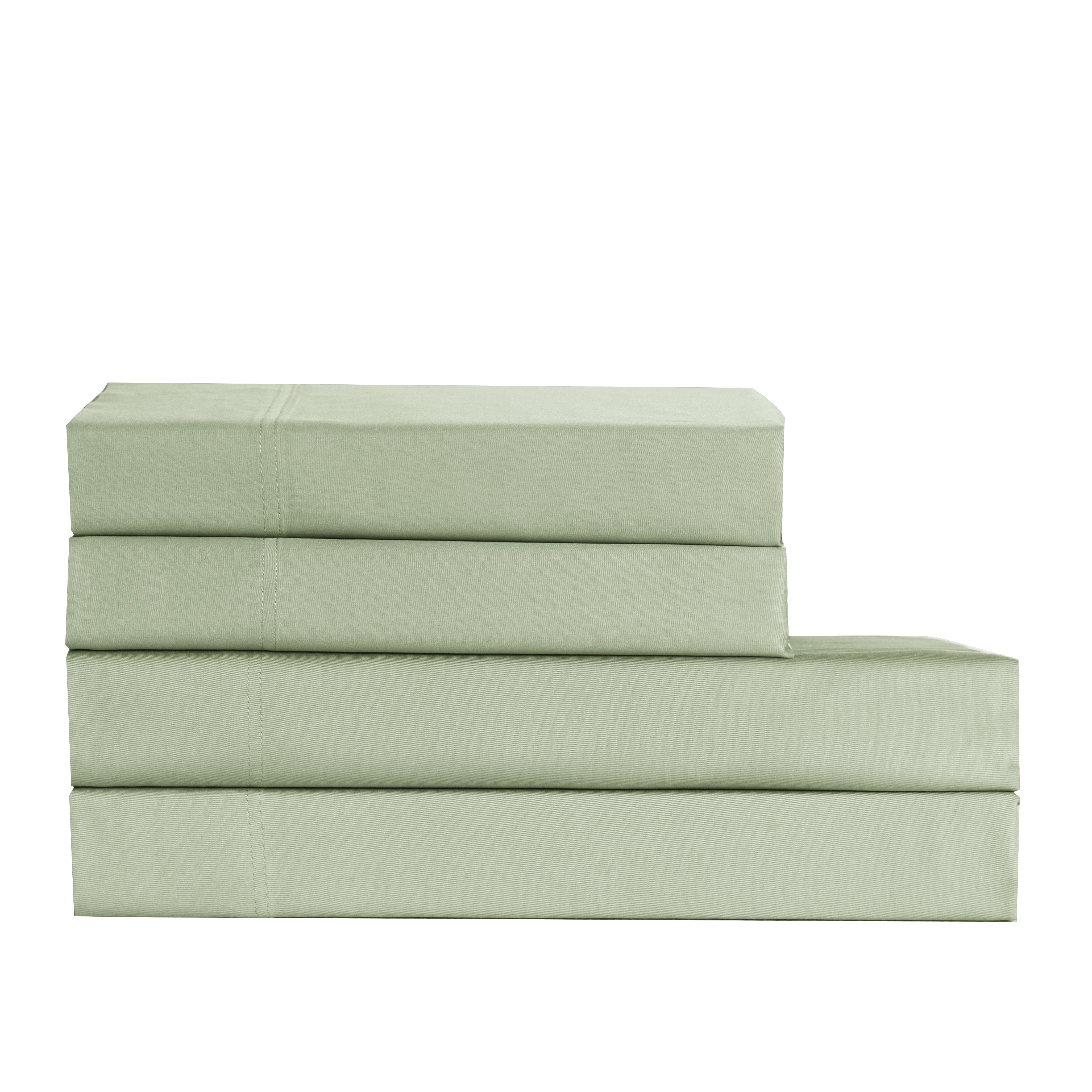 Cotton House 600 Thread Count 100% Egyptian Cotton Queen Sheet Set - Sage Green