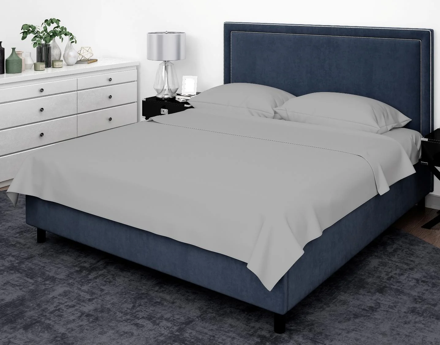 Cotton House King Bamboo Sheet Set - Highrise, Silver