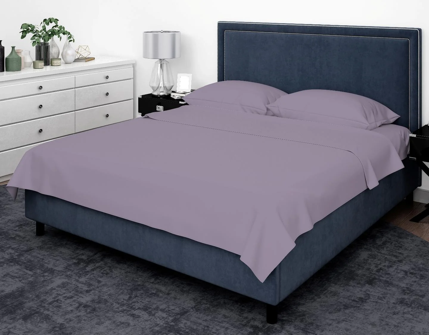Cotton House King Bamboo Sheet Set - Purple Ash