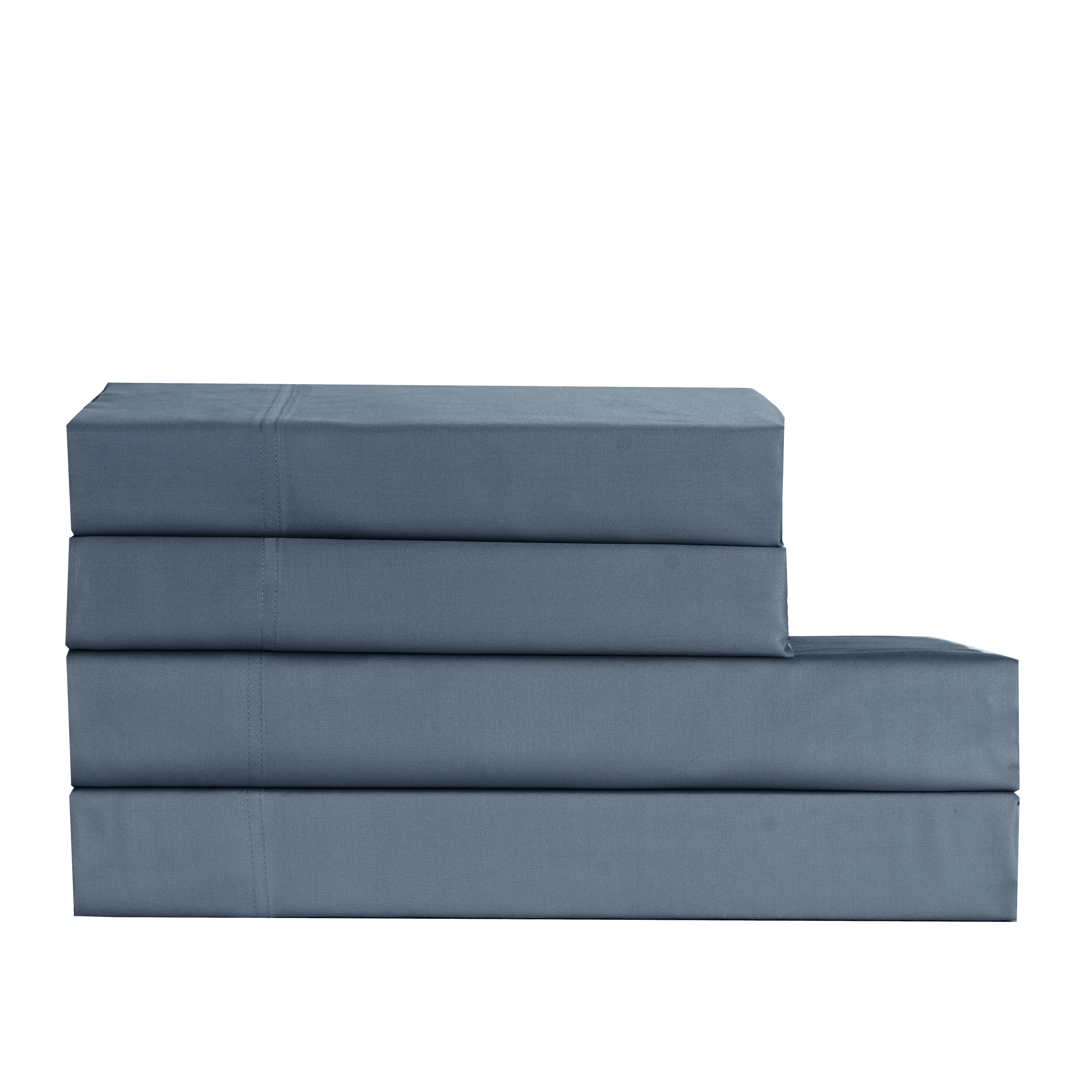 Cotton House Queen Bamboo Sheet Set - Indigo Blue - Image 2
