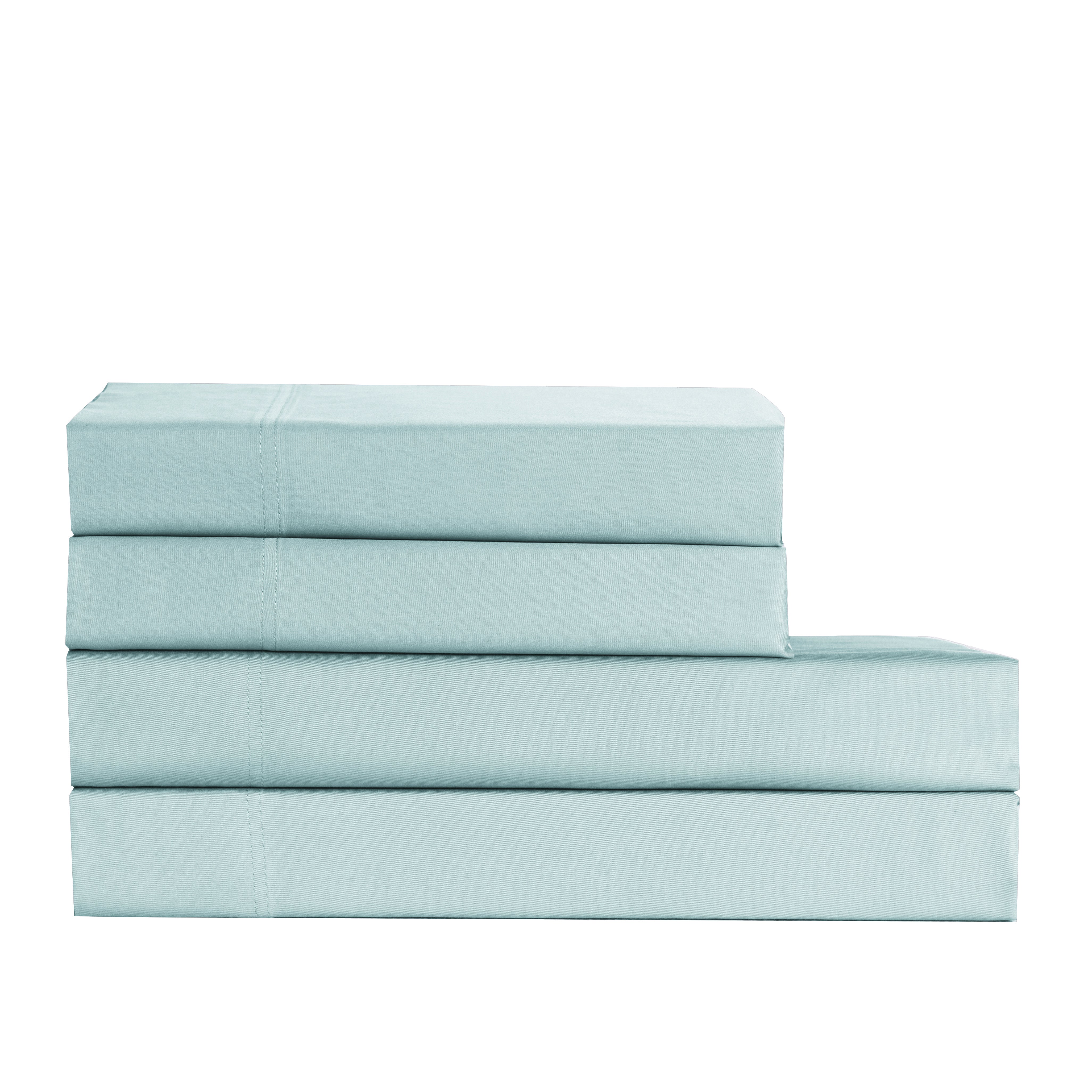 Cotton House Queen Bamboo Sheet Set - Winter Sky, Blue - Image 2