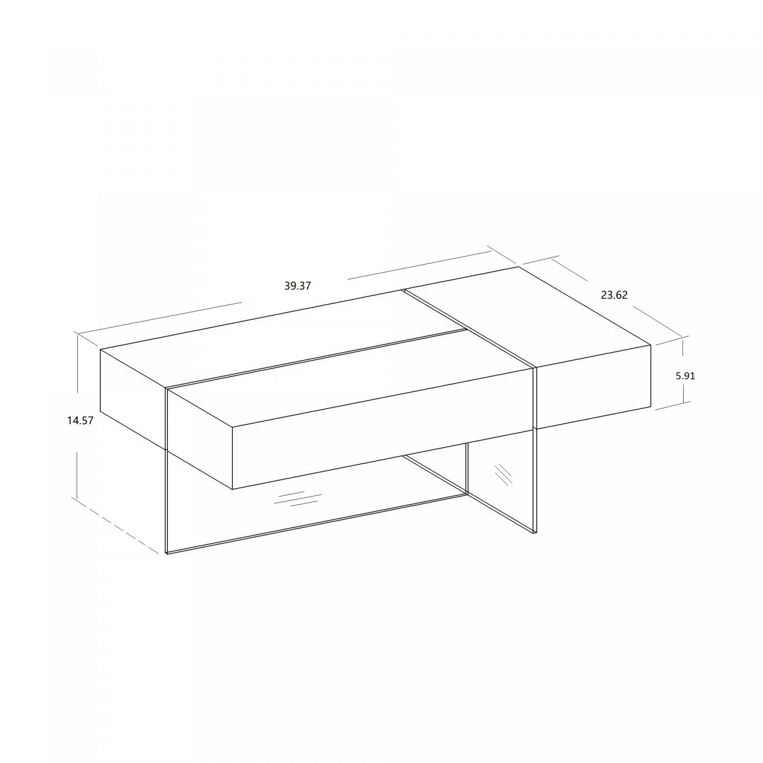 Elexa Coffee Table - Grey - Image 4