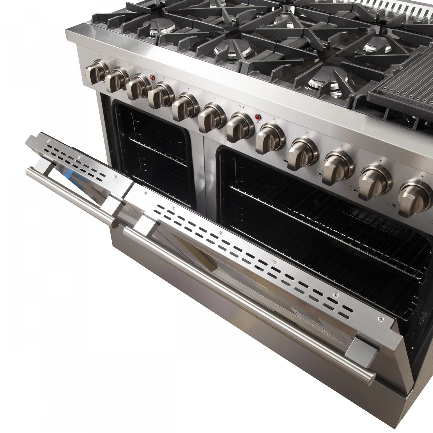 Forno Premium Stainless Steel Kitchen Package with 48" Dual Fuel Range and 56" Convertible Refrigerator/Freezer - FBDL-005-02CAUS - Image 4