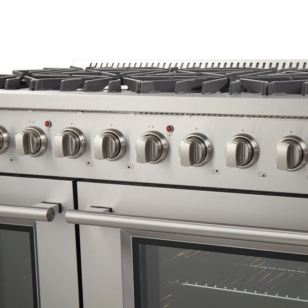 Forno Premium Stainless Steel Kitchen Package with 48" Gas Range and 56" Convertible Refrigerator/Freezer - FBDL-005-01CAUS - Image 3