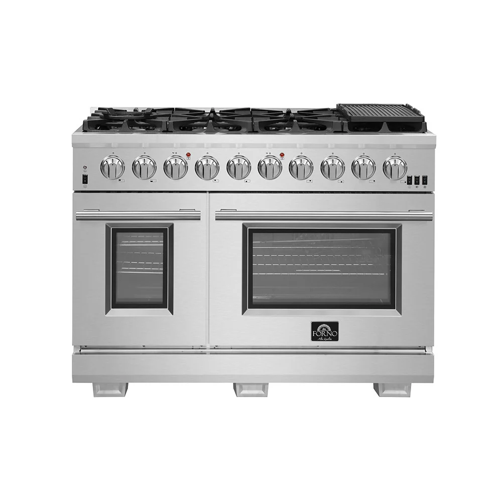 Forno Premium Stainless Steel Kitchen Package with 48" Range and 56" Convertible Refrigerator/Freezer - FBDL-019-04CAUS - Image 5