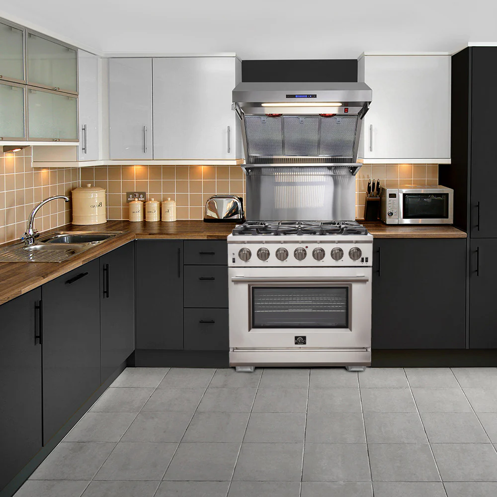 Forno Premium Stainless Steel Kitchen Package with 48" Range and French Door Refrigerator - FBDL-019-03CAUS - Image 2