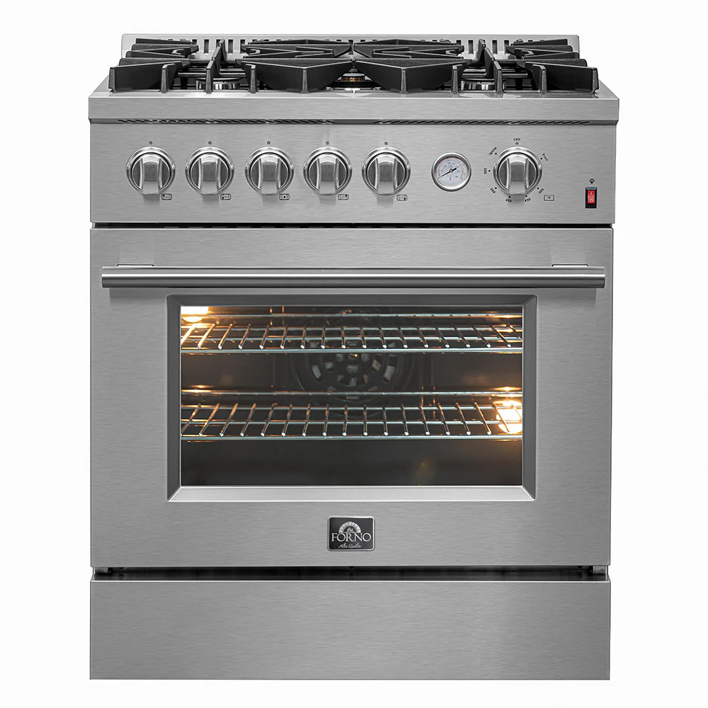 Forno Premium Stainless Steel Kitchen Package with French Door Refrigerator and Gas Range - FBDL-020-01-CAUS - Image 2