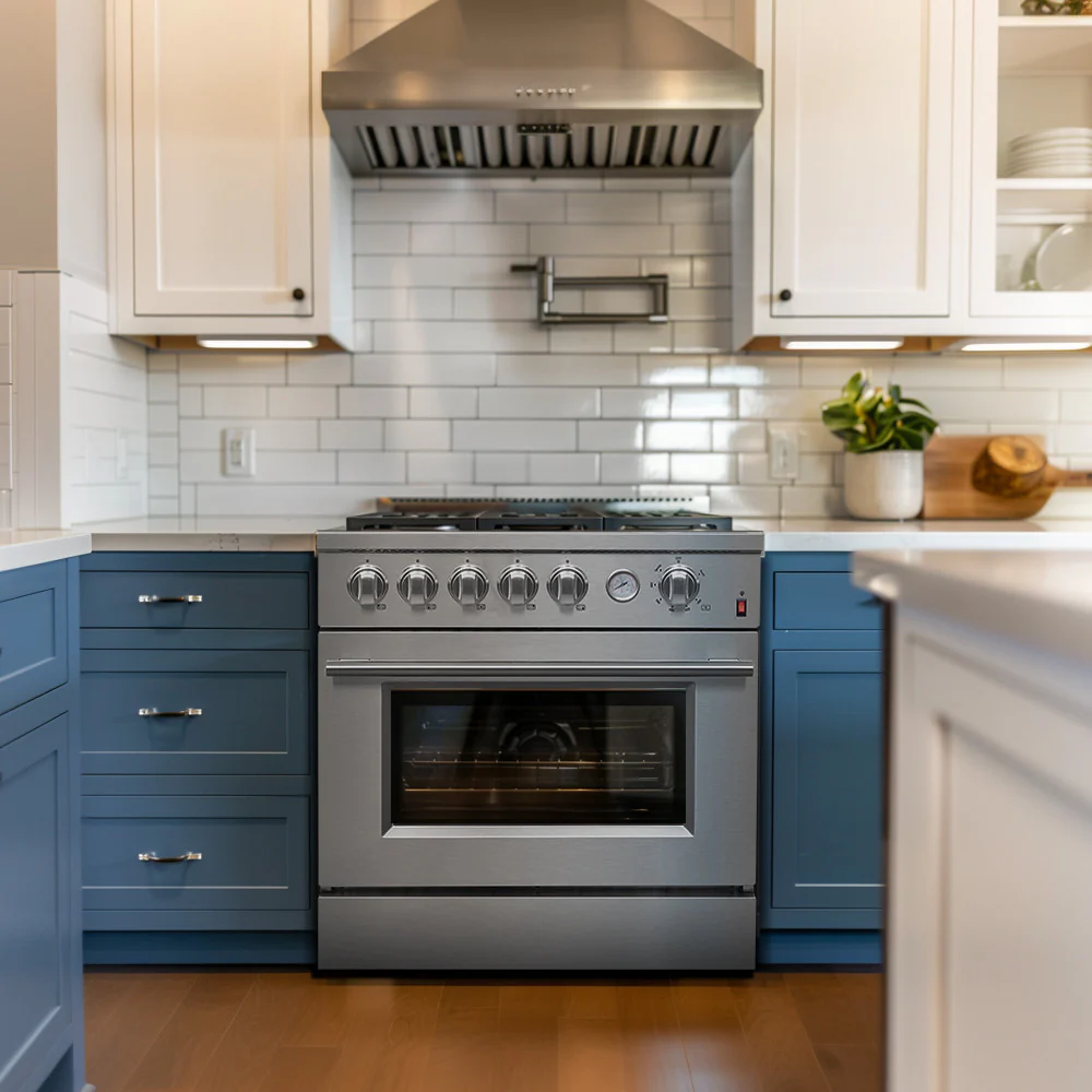 Forno Premium Stainless Steel Kitchen Package with French Door Refrigerator and Gas Range - FBDL-020-01-CAUS - Image 4