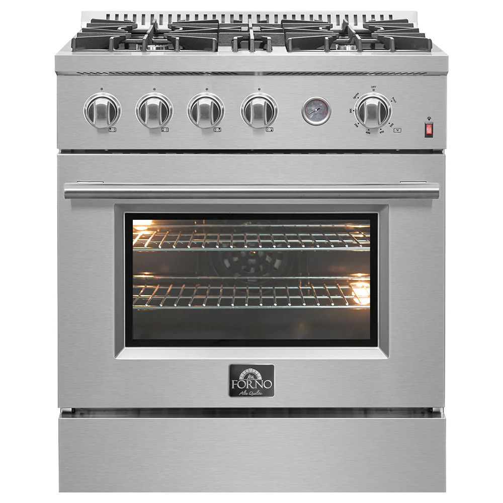 Forno Premium Stainless Steel Kitchen Package with Side-by-Side Refrigerator and Gas Range - FBDL-021-03CAUS - Image 2