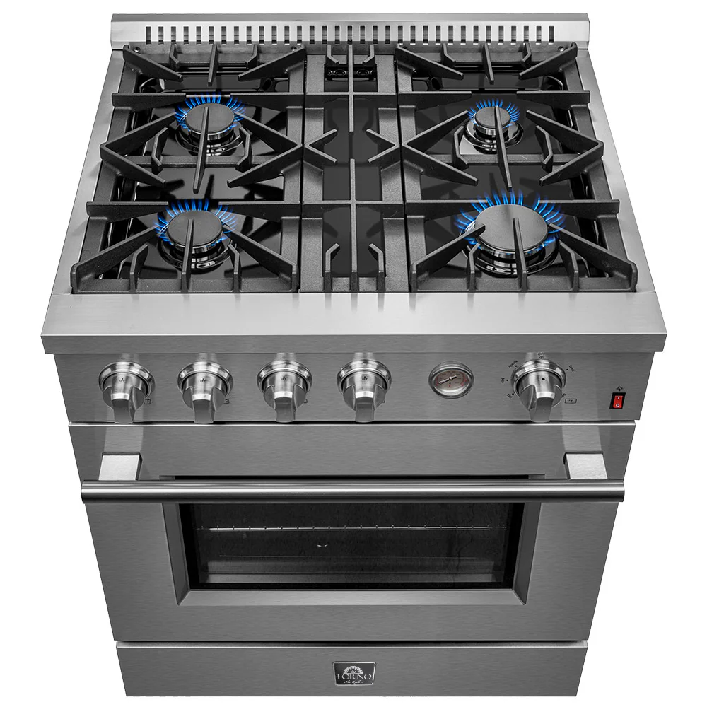 Forno Premium Stainless Steel Kitchen Package with Side-by-Side Refrigerator and Gas Range - FBDL-021-03CAUS - Image 4
