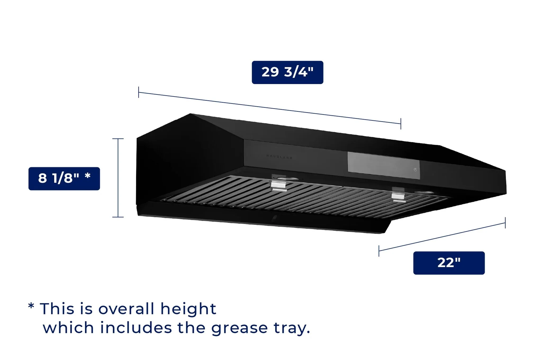 Hauslane Matte Black 30" 860 CFM Under Cabinet Range Hood - UC-PS18BLK-30 - Image 8
