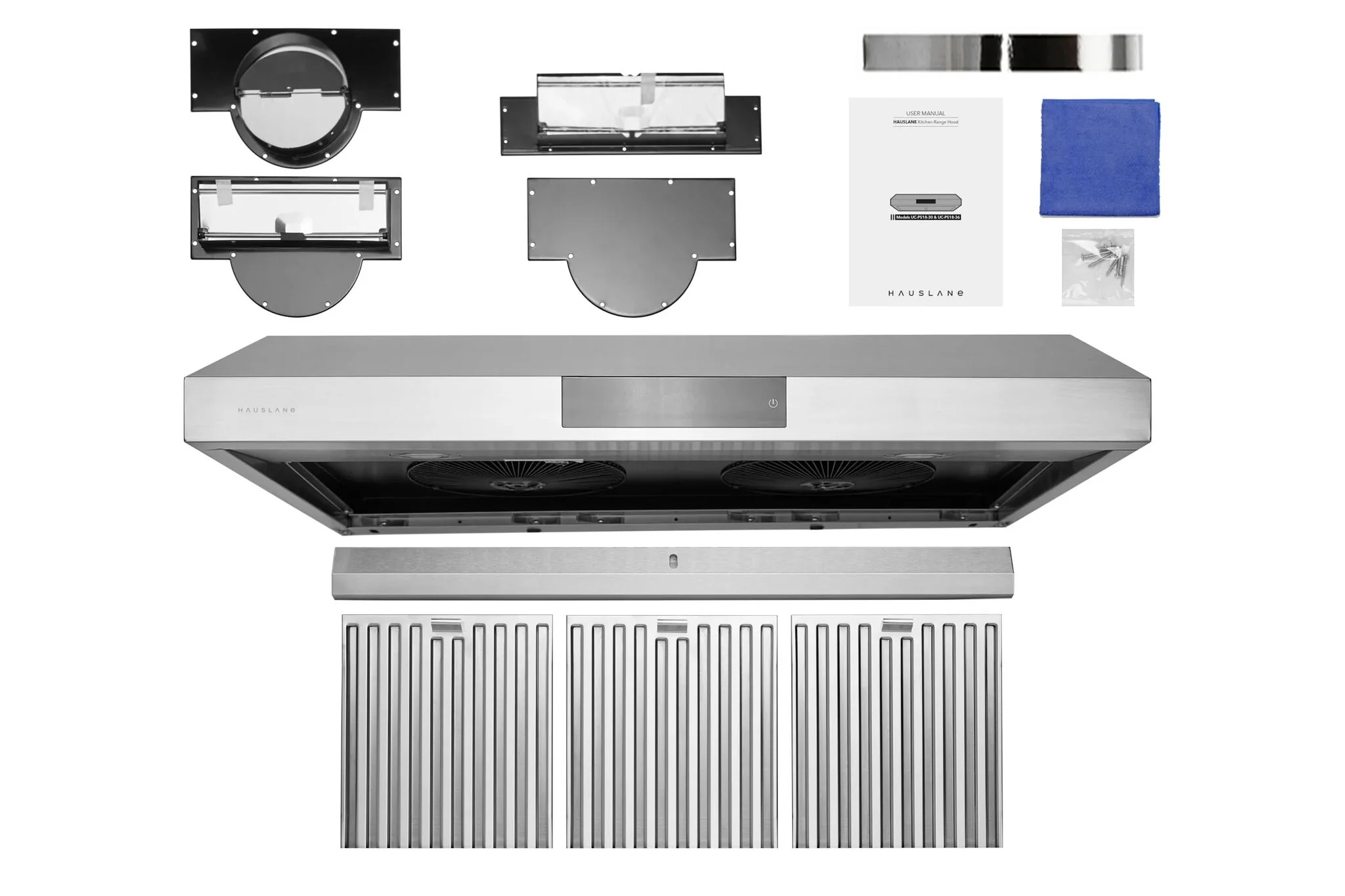 Hauslane Stainless Steel 30" 860 CFM Under Cabinet Range Hood - UC-PS18SS-30 - Image 3