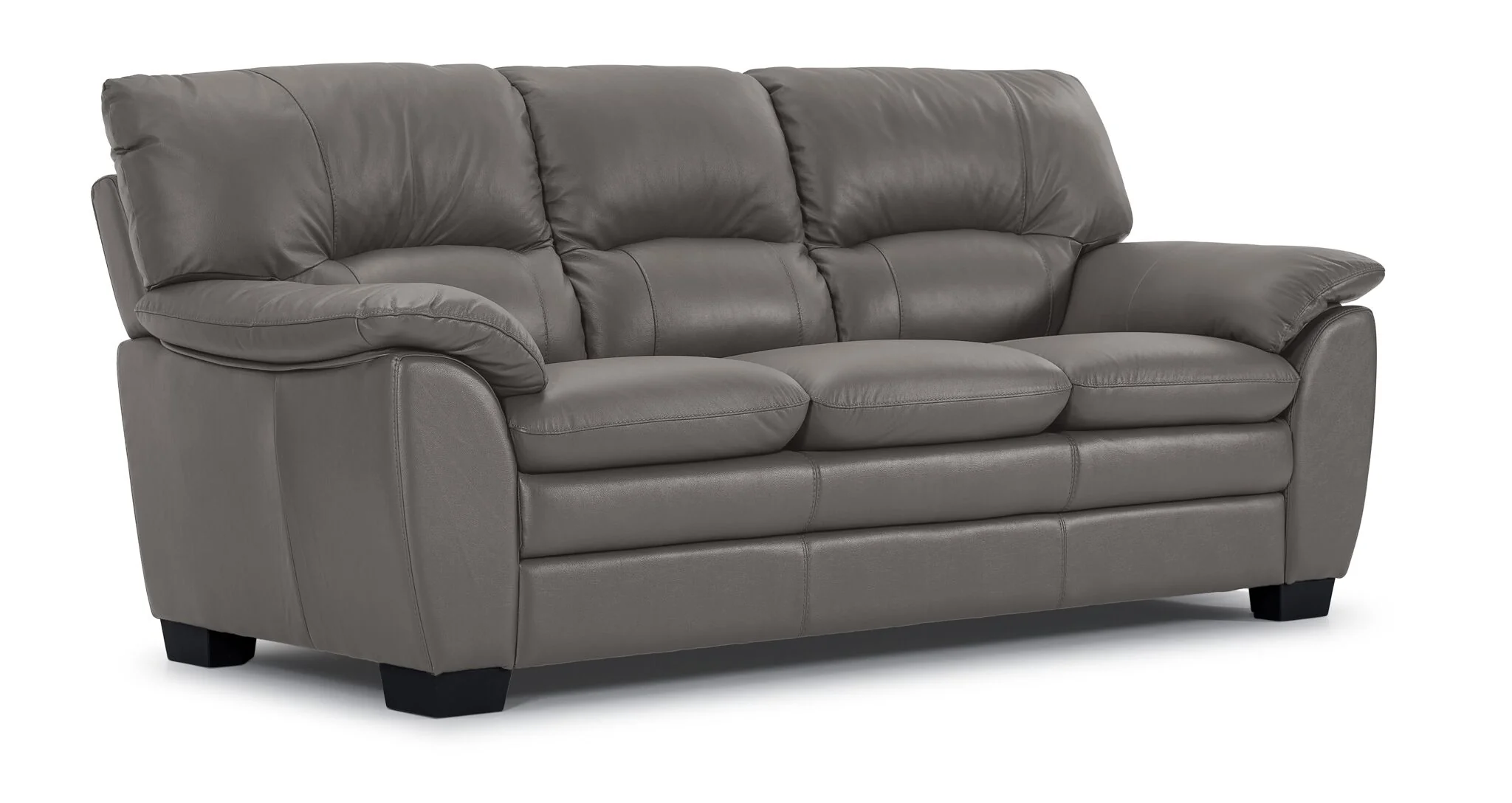 Kendrick Leather Sofa and Loveseat Set - Grey - Image 2