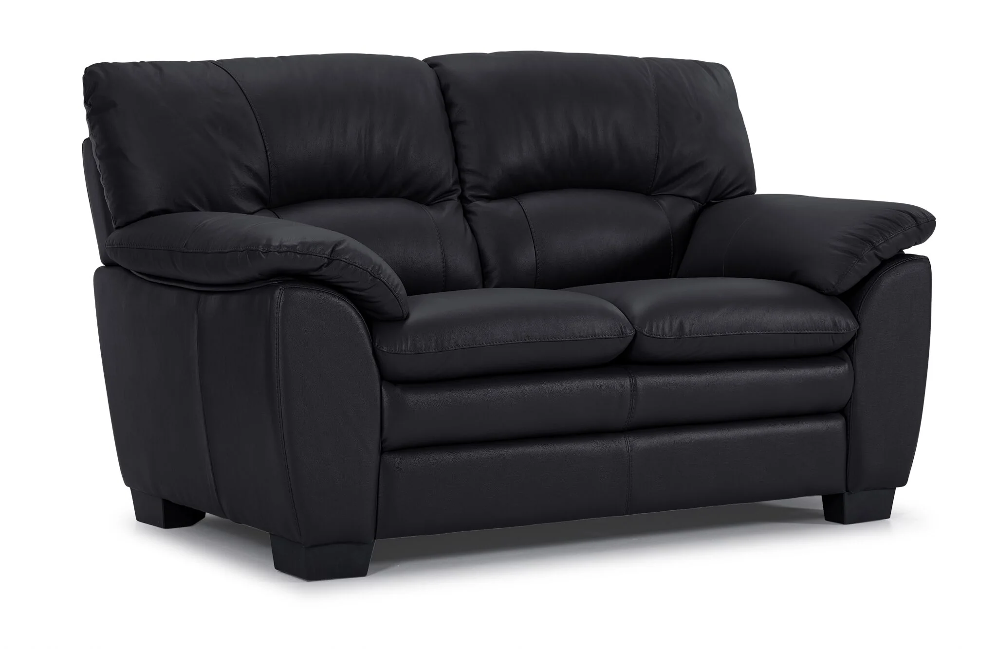 Kendrick Leather Sofa, Loveseat and Chair Set - Black - Image 3