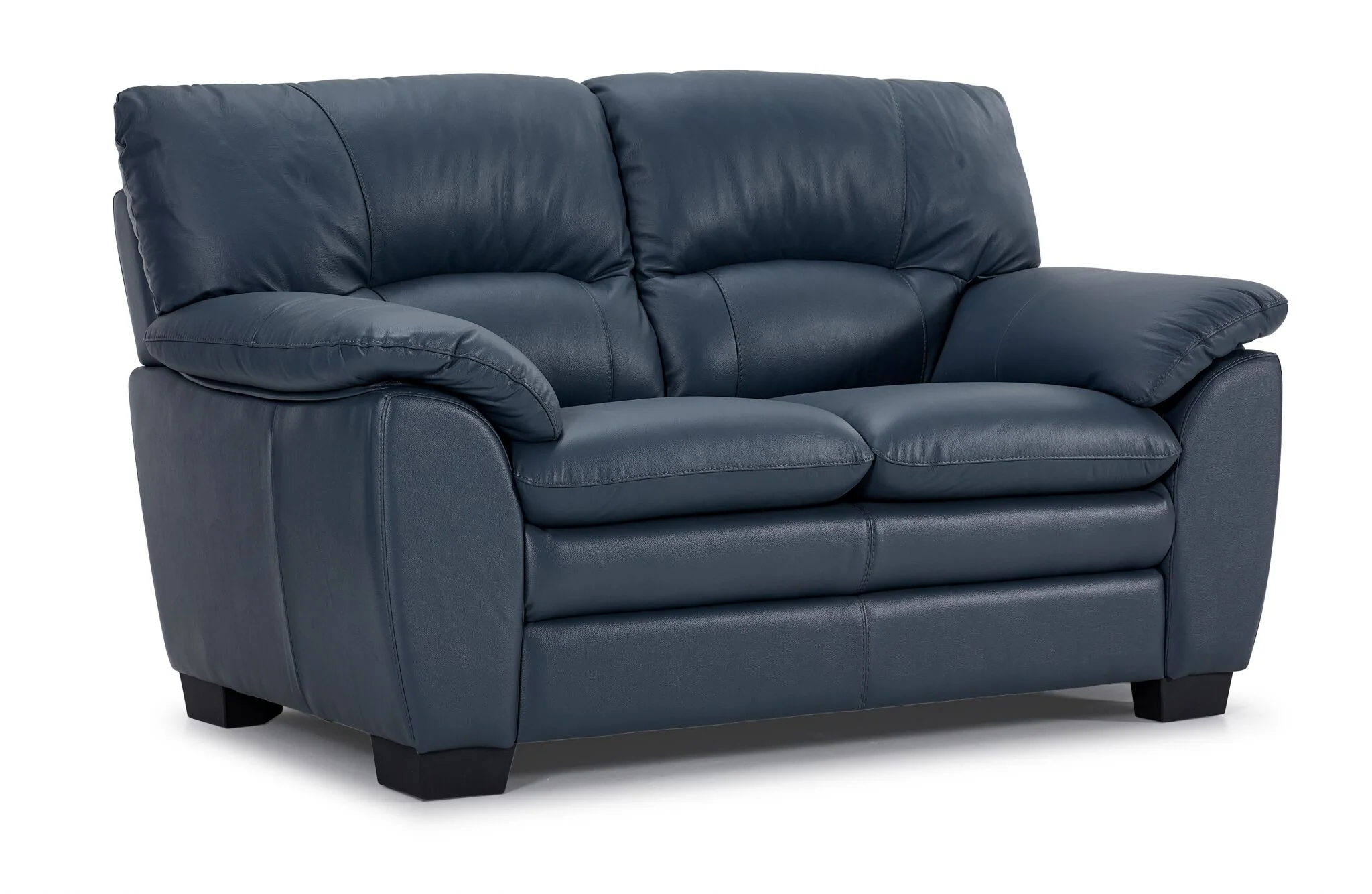 Kendrick Leather Sofa, Loveseat and Chair Set - Blue - Image 3