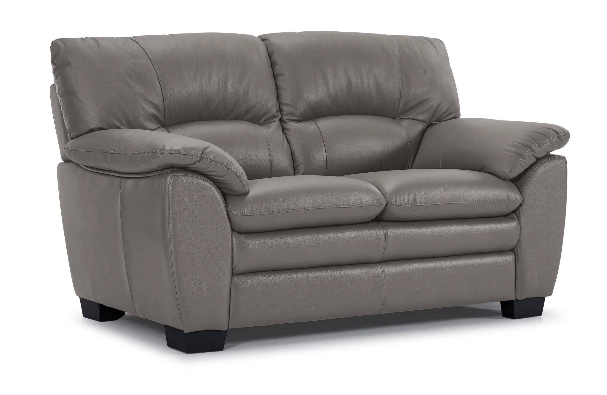 Kendrick Leather Sofa, Loveseat and Chair Set - Grey - Image 3