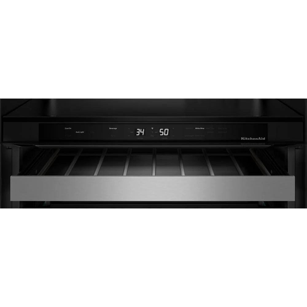 KitchenAid 24" 5.0 Cu. Ft. Black Cabinet with Stainless Steel Doors Undercounter Refrigerator - KUBR524SSB - Image 6