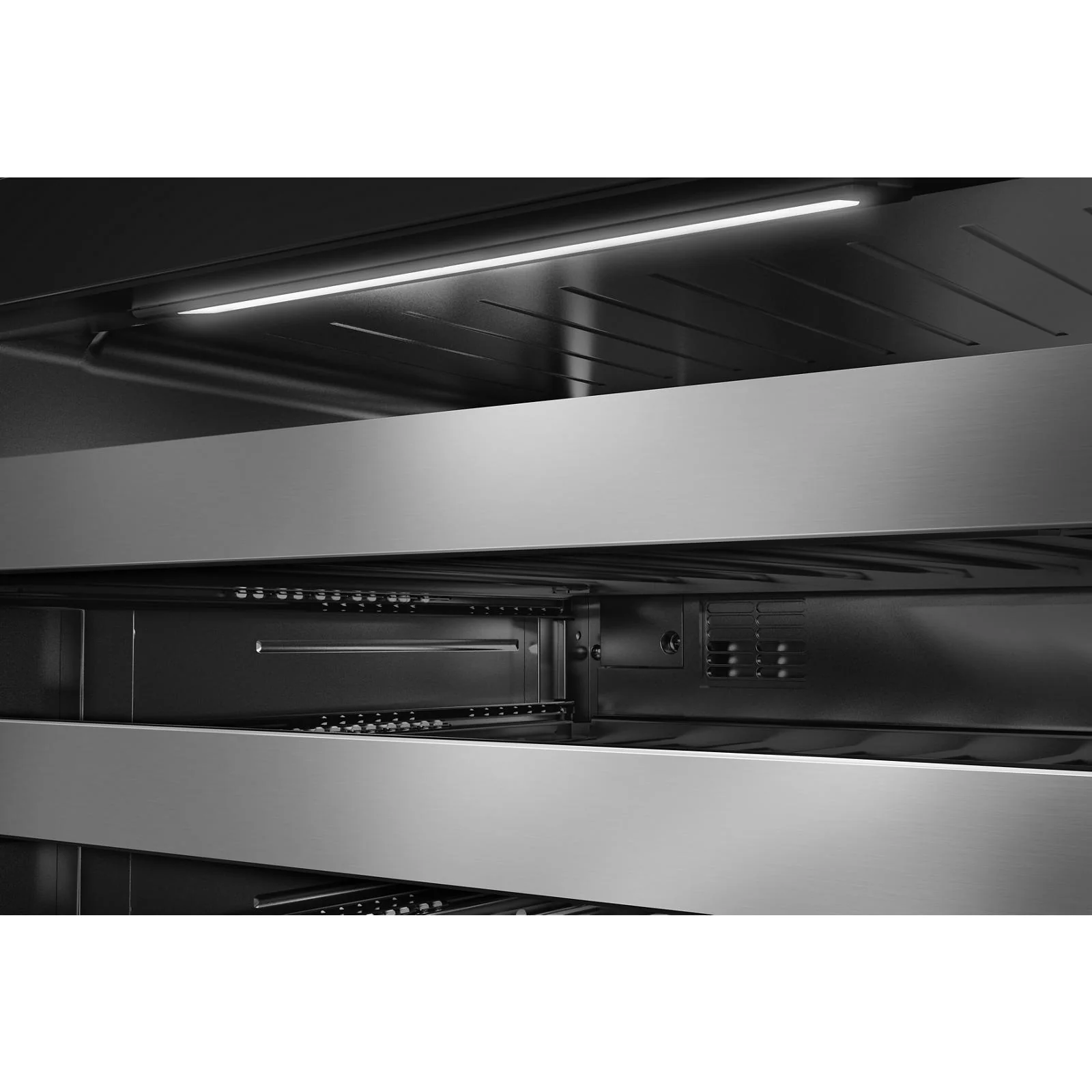 KitchenAid 24" 5.0 Cu. Ft. Black Cabinet with Stainless Steel Doors Undercounter Refrigerator - KUWL324SSB - Image 6