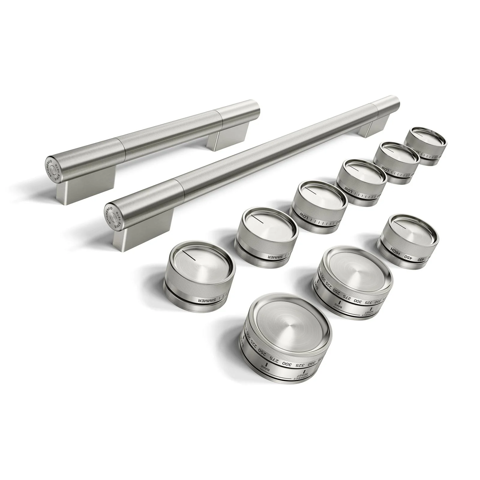 KitchenAid Stainless Steel Handle and Knob Hardware Accessory Kit for 48" Commercial-Style Gas Range - W11774757