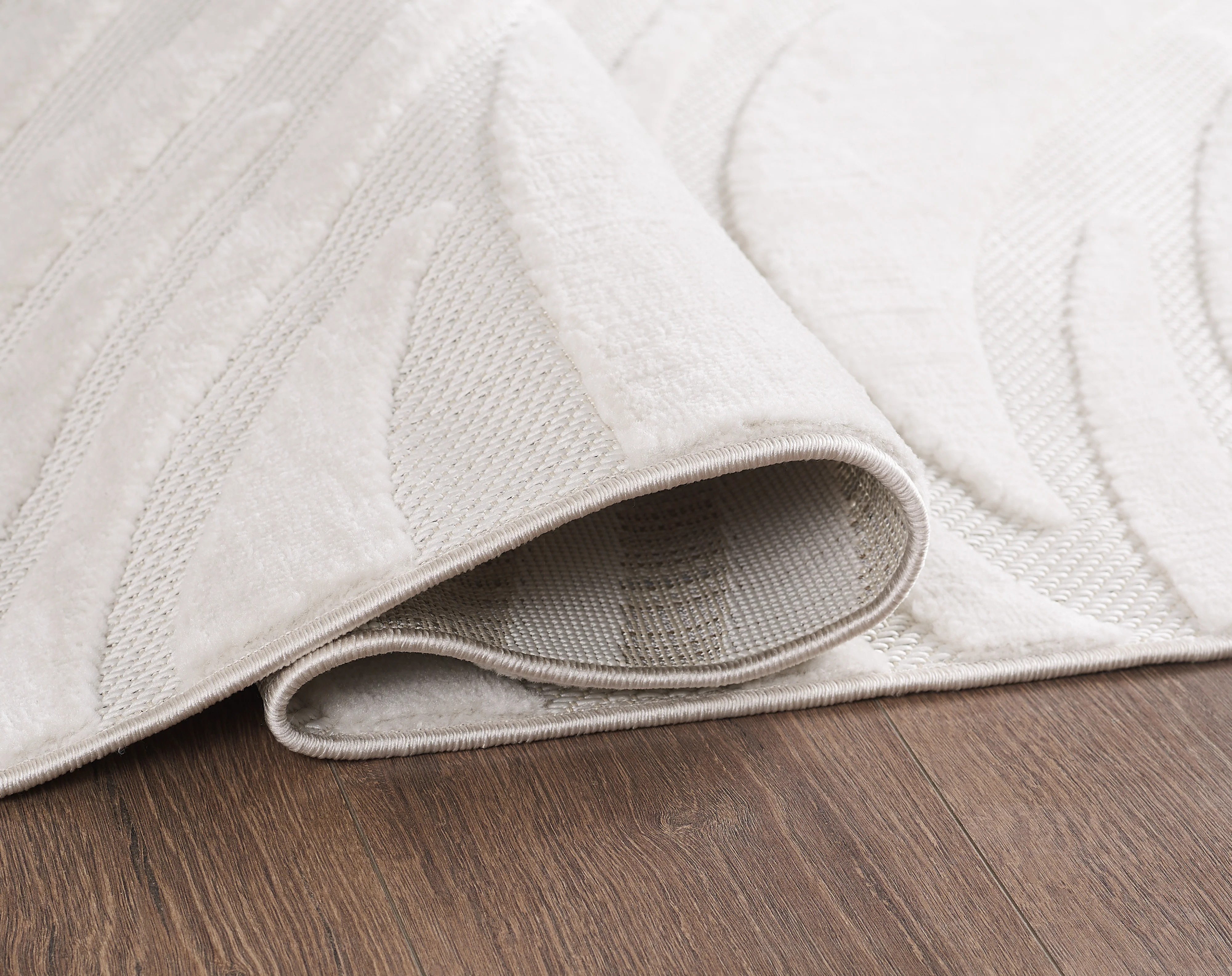 L2 Decor Cornelle Area Rug 7' x 10' with Underpad - Cream - Image 3