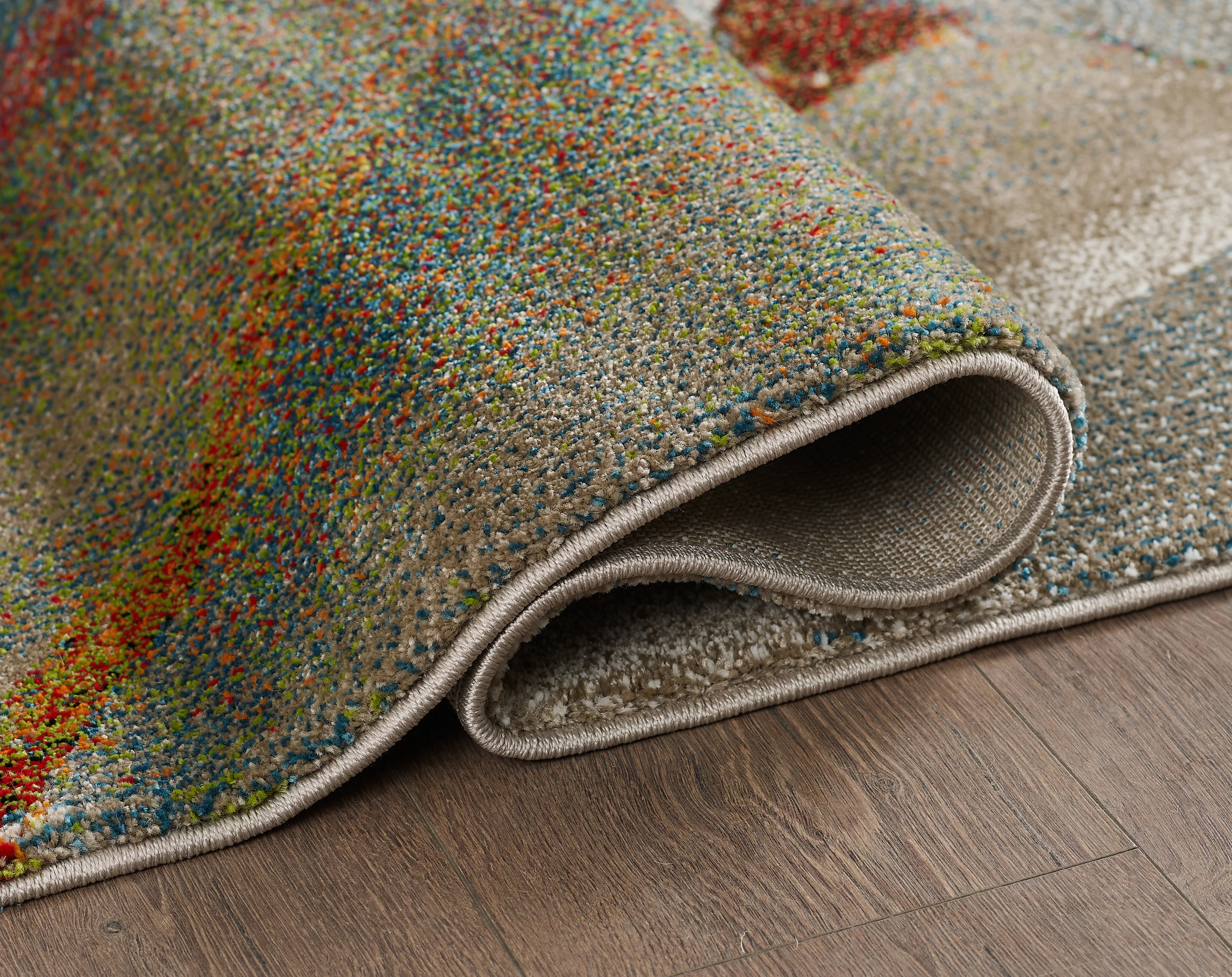 L2 Decor Diamond Area Rug 5' x 8' with Underpad - Beige - Image 3