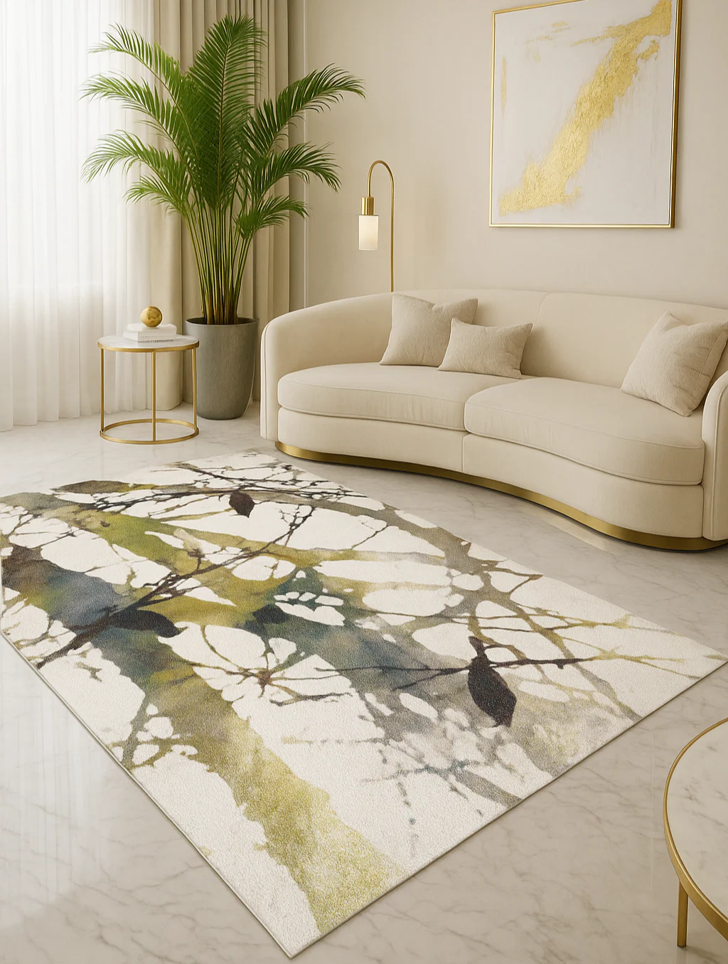 L2 Decor Diamond Area Rug 7' x 10' with Underpad - Birds of a Feather - Image 2