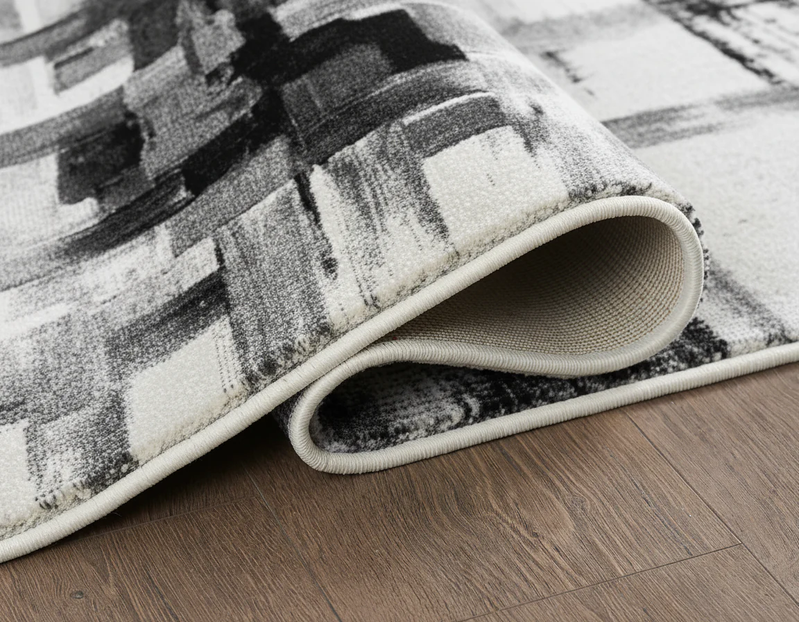 L2 Decor Diamond Area Rug 7' x 10' with Underpad - Cream, Grey - Image 3