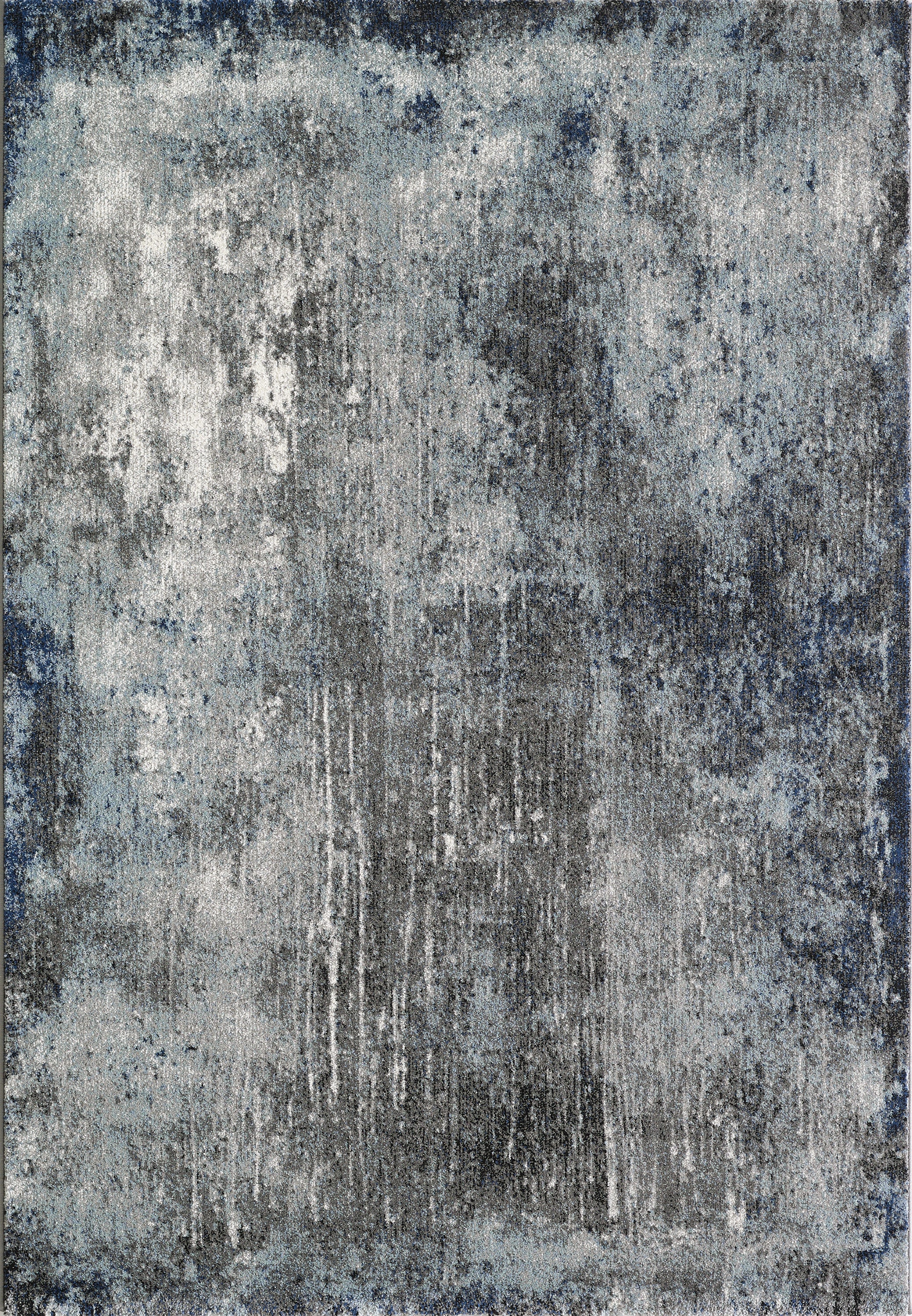 L2 Decor Diamond Area Rug 8' x 11' with Underpad - Blue, Grey