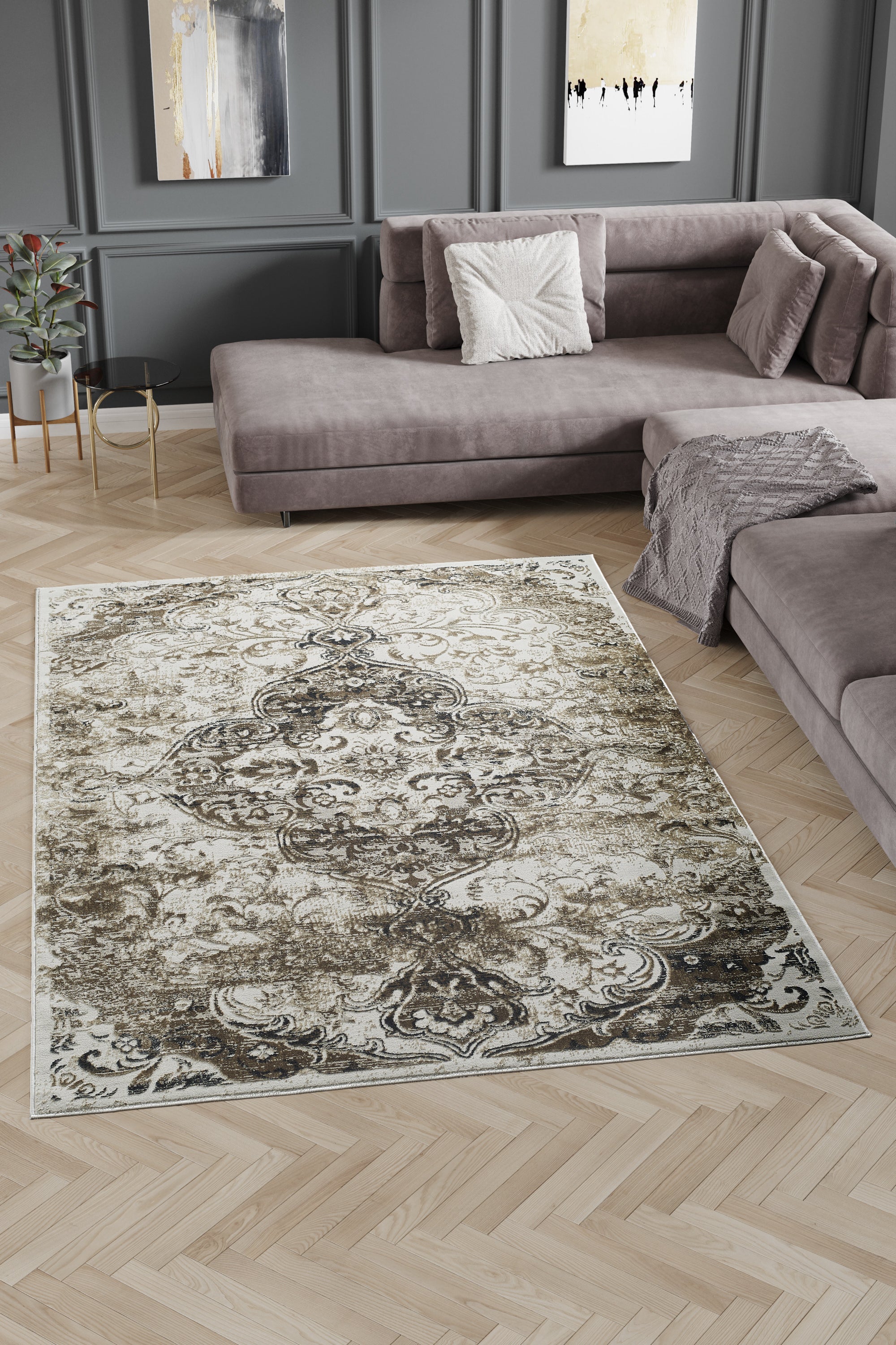 L2 Decor Emojy Area Rug 5' x 8' - Cream - Image 2