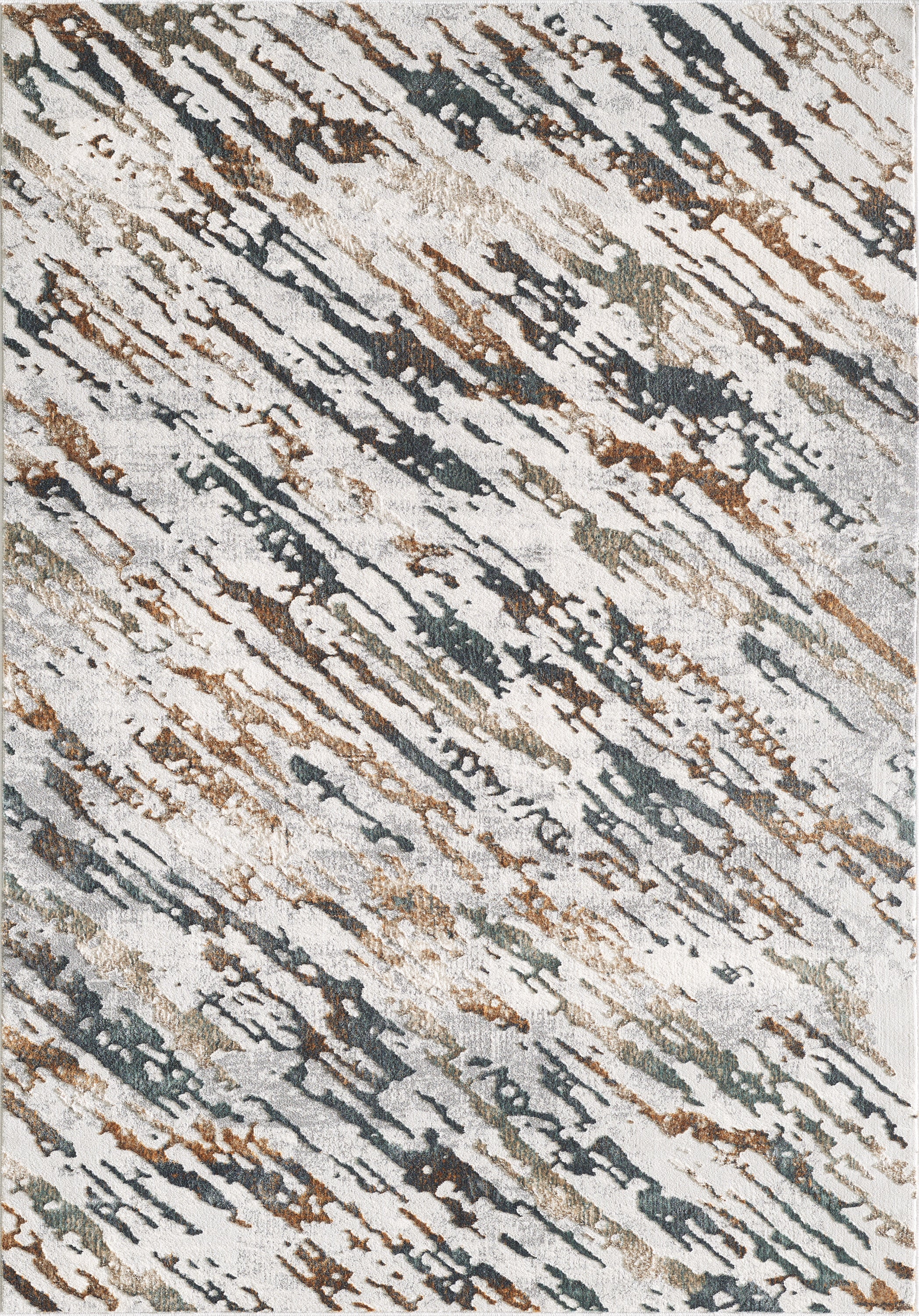 L2 Decor Emojy Area Rug 7' x 10' with Underpad - Cream, Blue