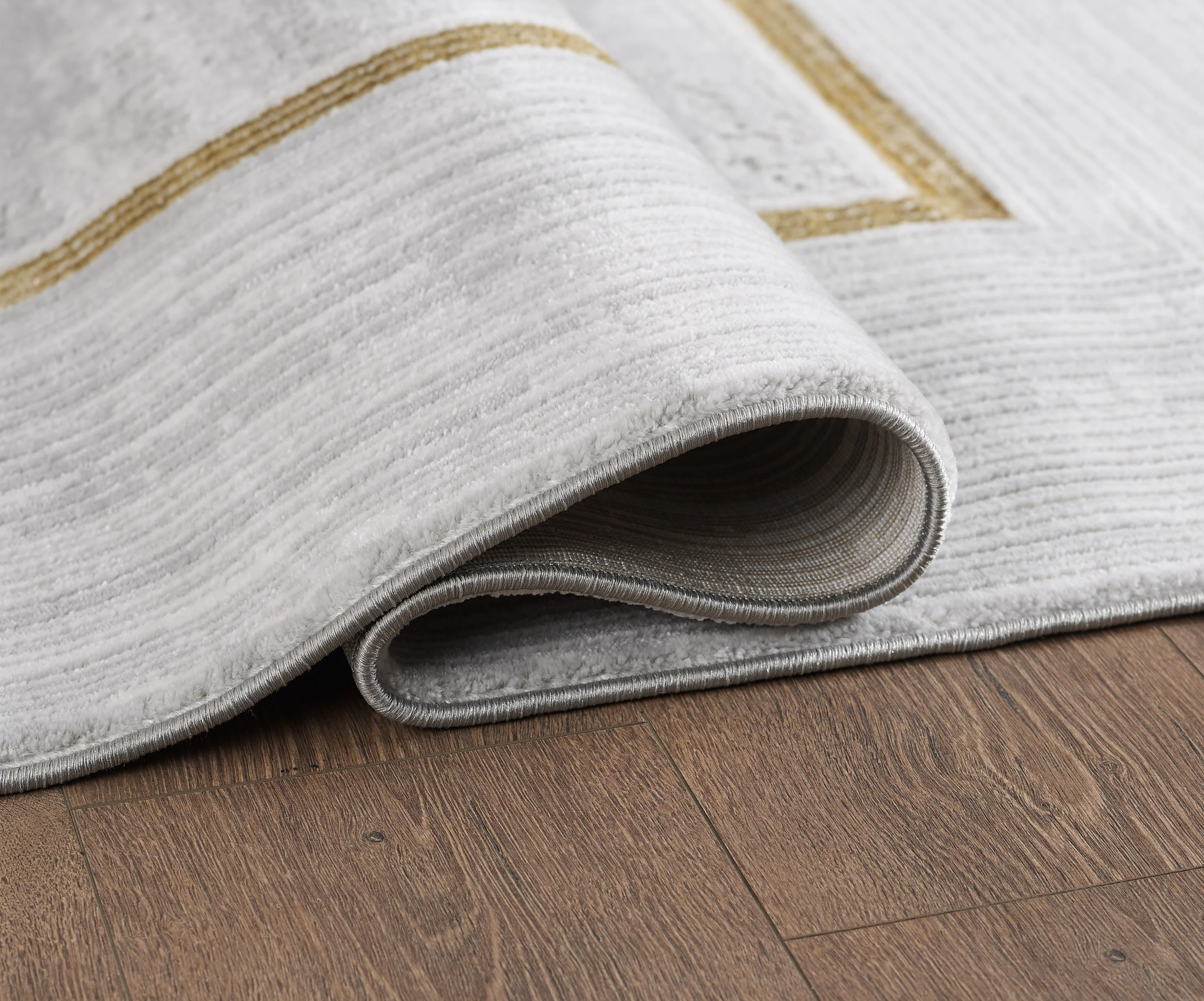 L2 Decor Lazer Area Rug 8' x 11' with Underpad - Light Grey - Image 3
