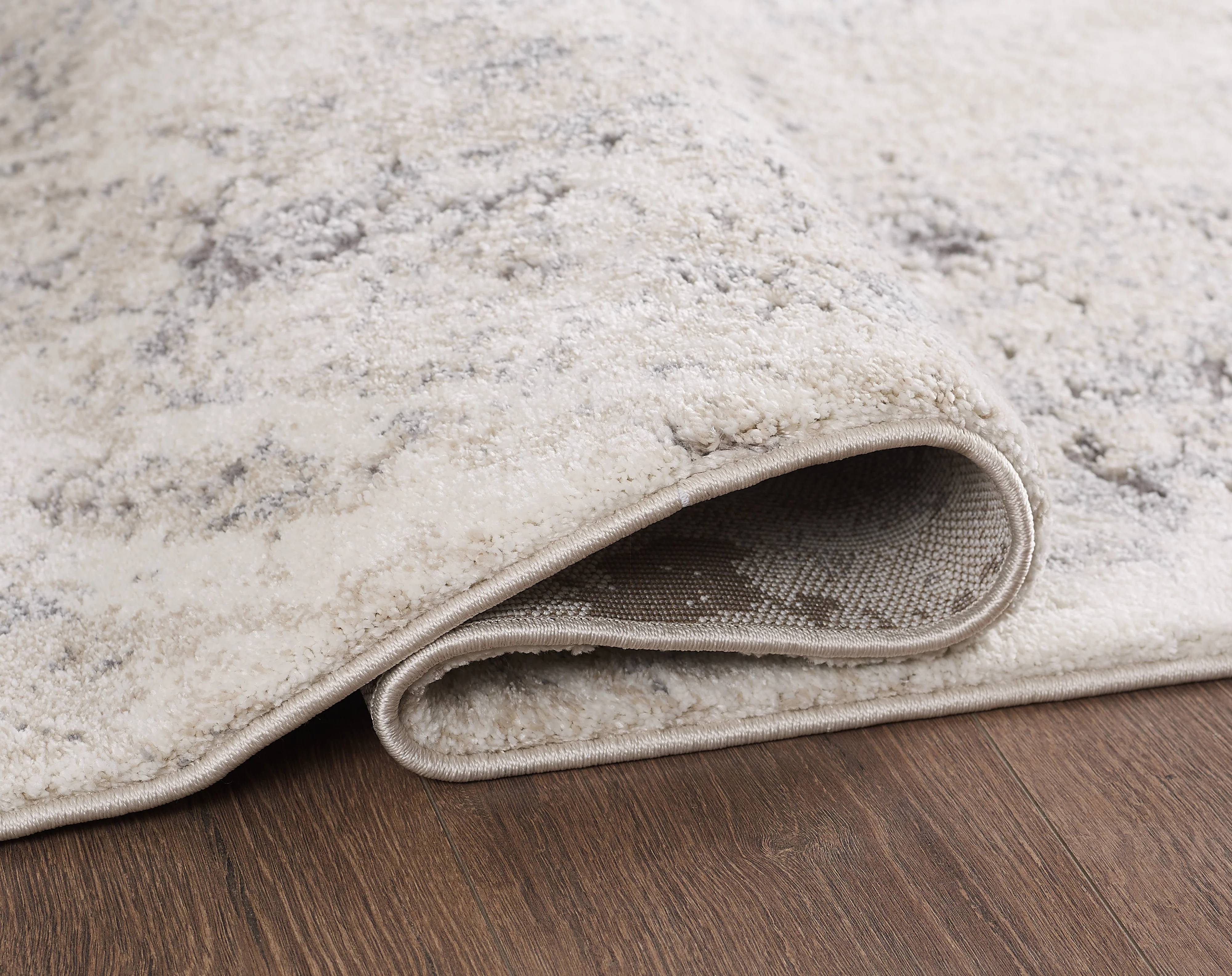 L2 Decor Panorama Area Rug 5' x 8' with Underpad - Grey, Cream - Image 3