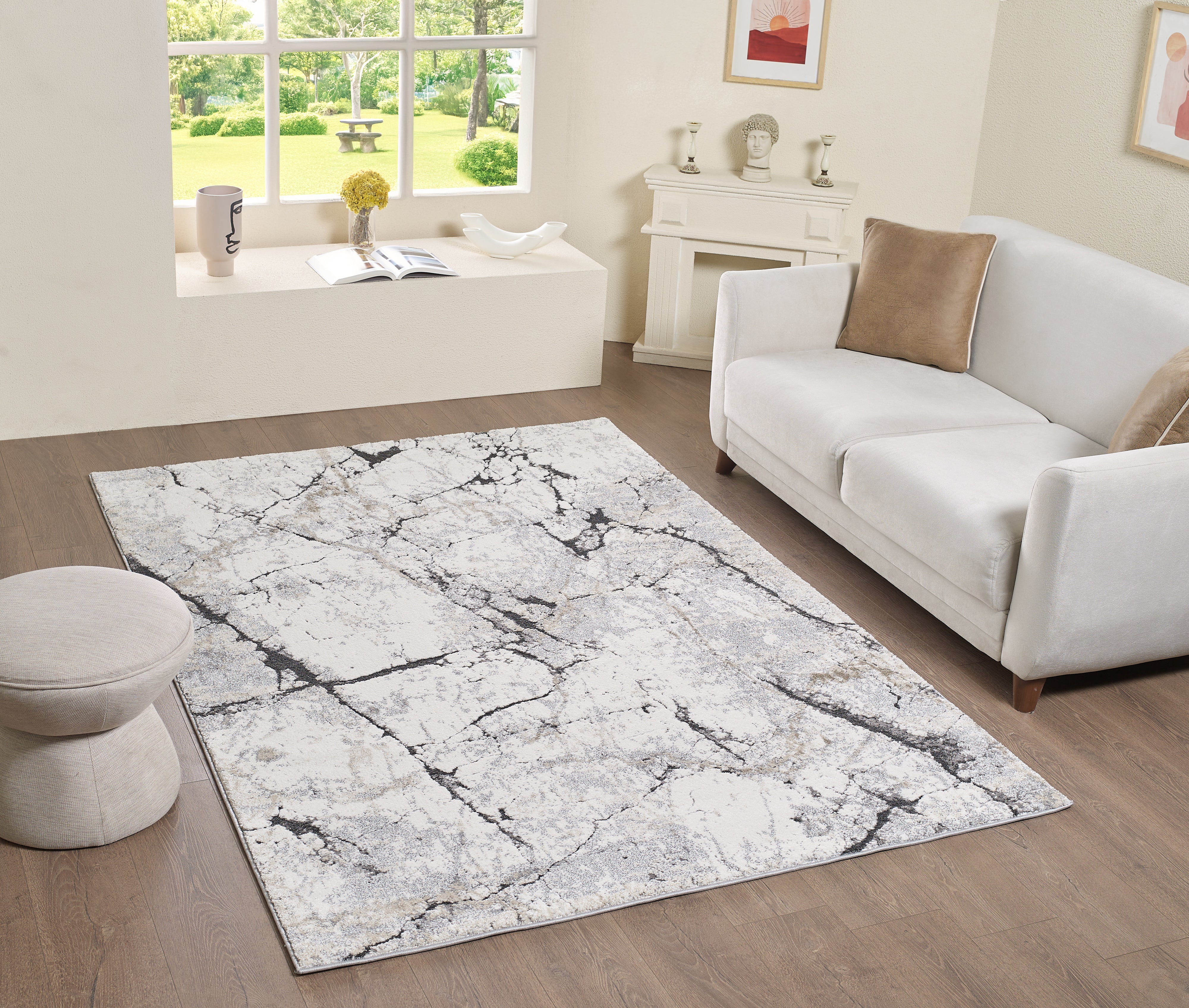 L2 Decor Panorama Area Rug 8' x 11' - Grey - Image 2