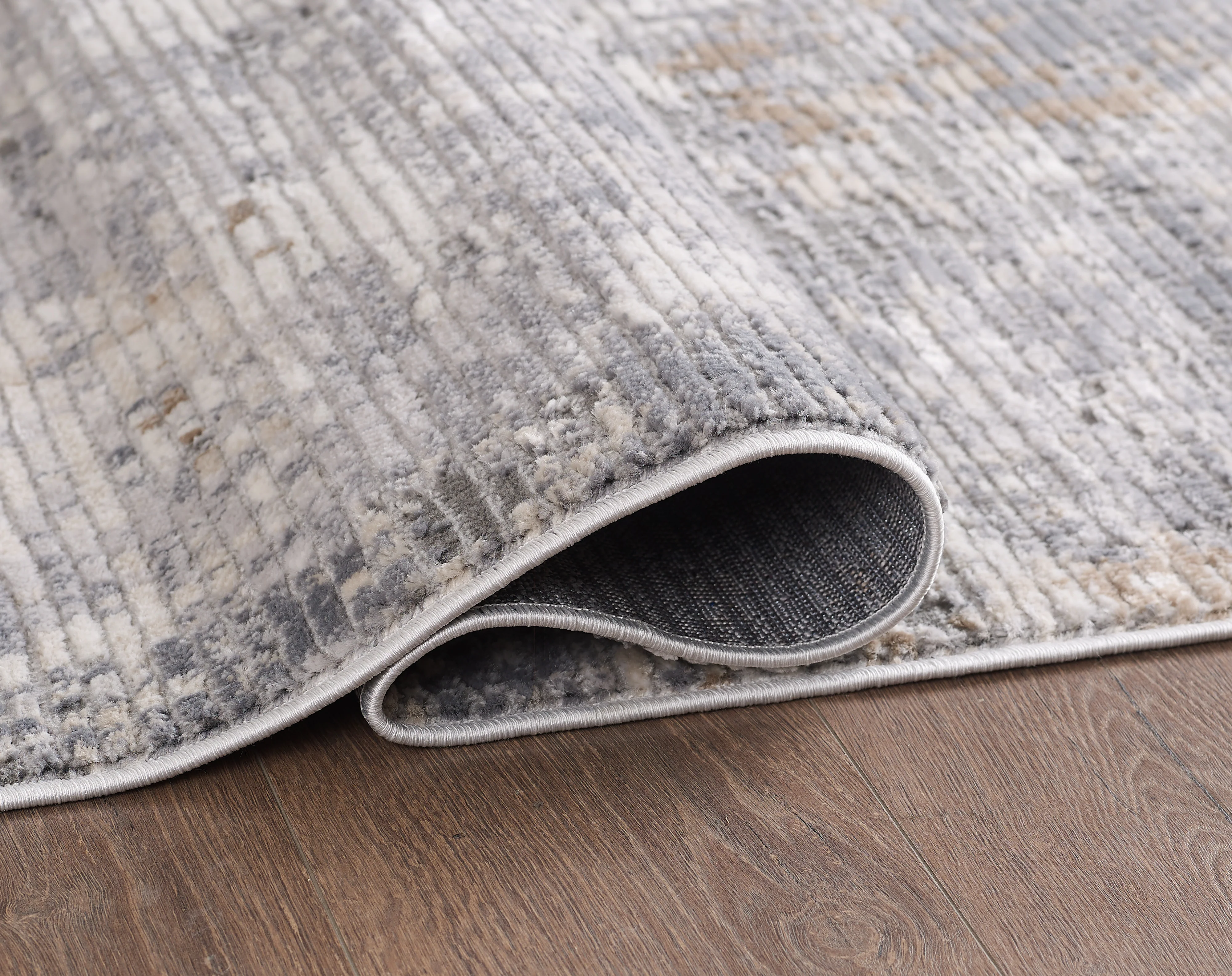 L2 Decor Symphony Area Rug 5' x 8' with Underpad - Grey - Image 3