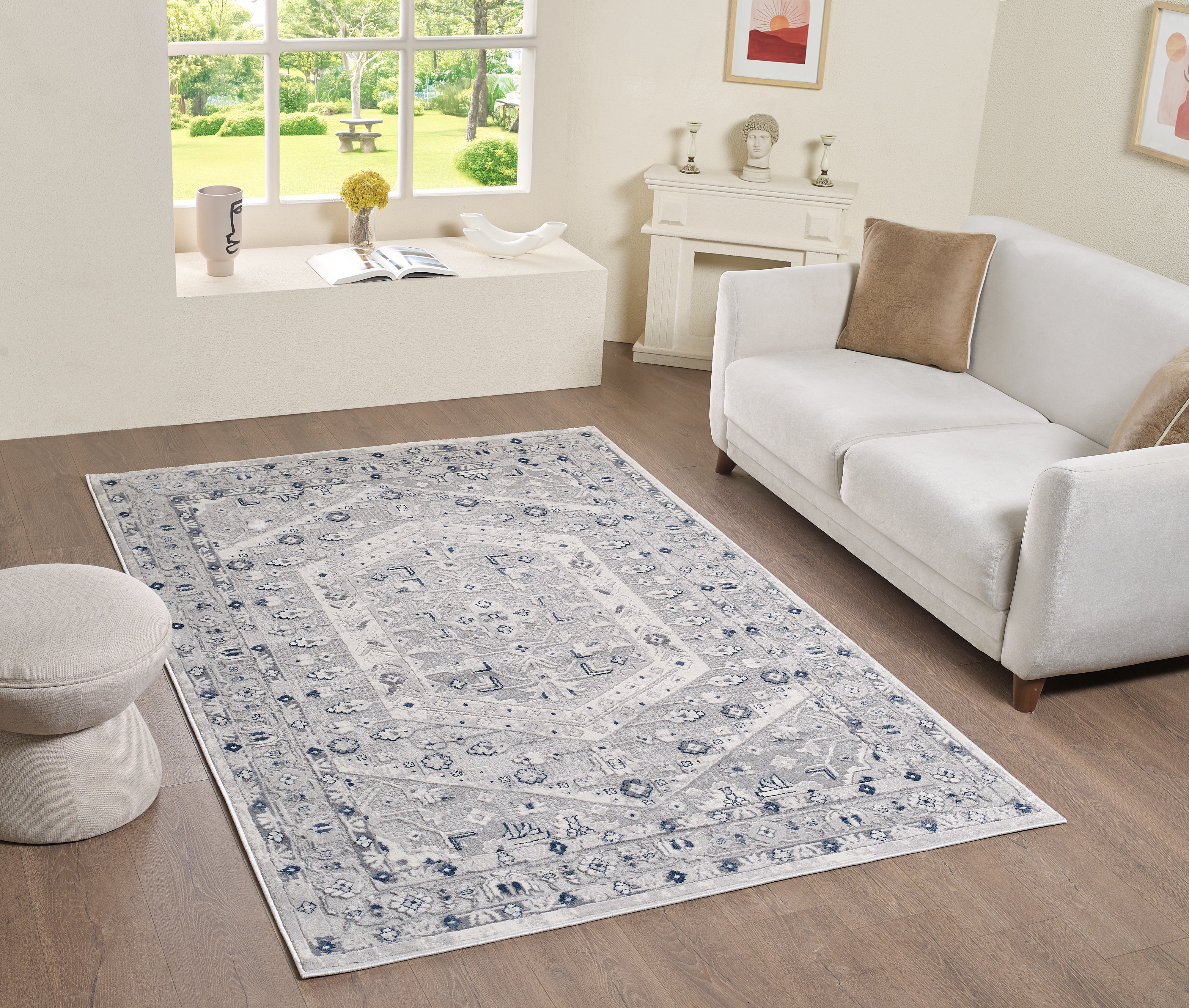 L2 Decor Symphony Area Rug 8' x 11' - Grey, Light Grey - Image 2