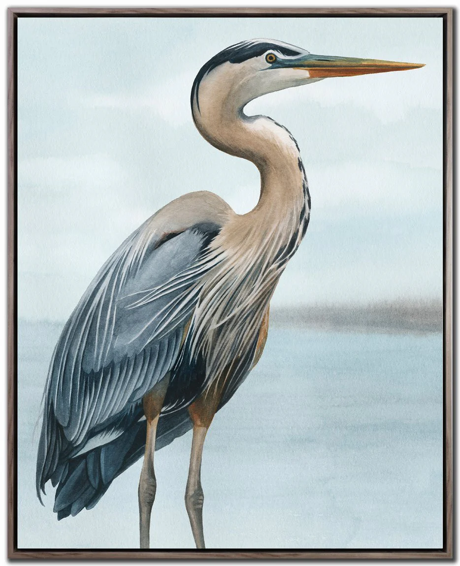 Marshside Majesty I Wall Art - Blue/White - 30 X 24