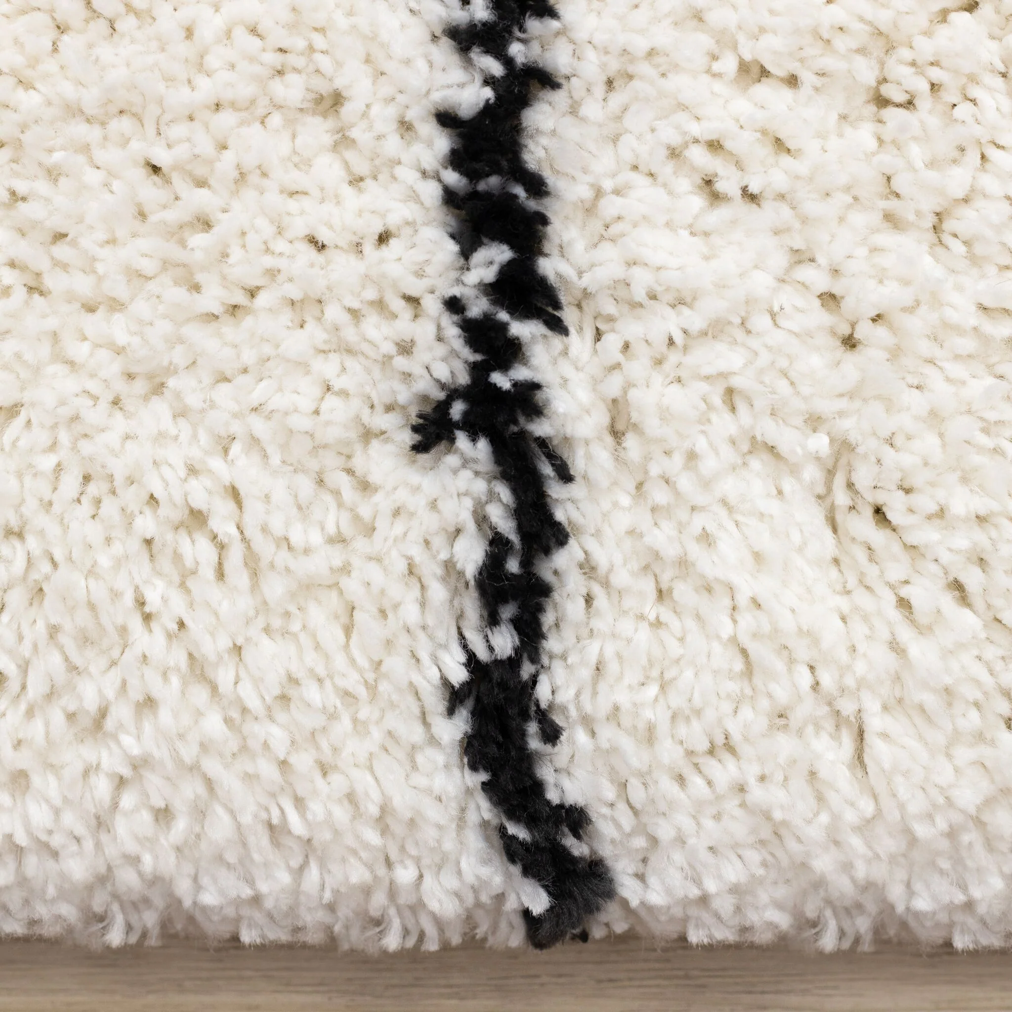 Pace 5'3" x 7'7" Outlinded Shapes Area Rug - Cream, Black - Image 6