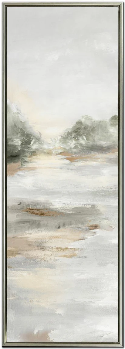 Pastel Reflections I Wall Art - Grey/Beige - 48 X 16