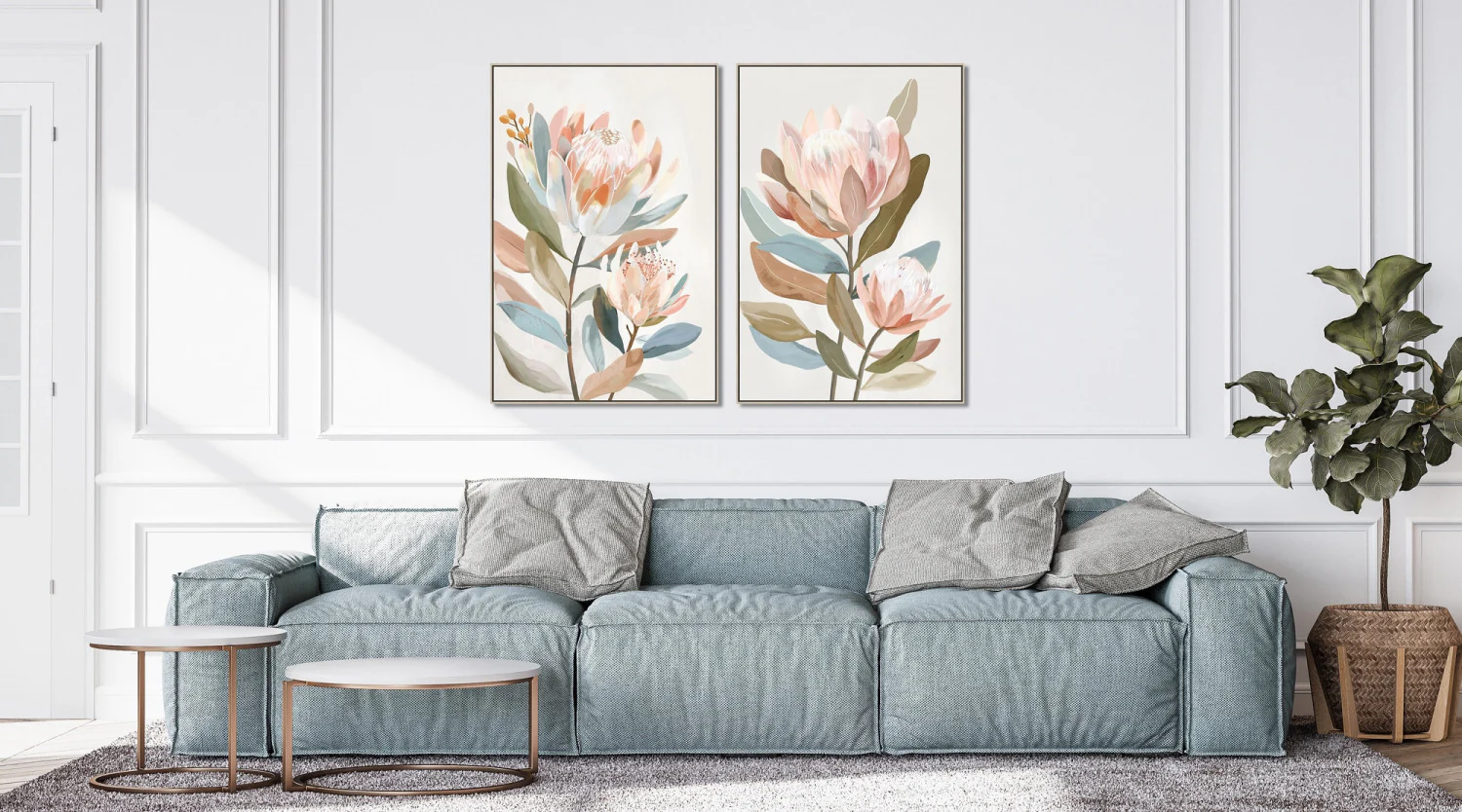 Pastel Stems II Wall Art - Multi-Colour - 42 X 28 - Image 2