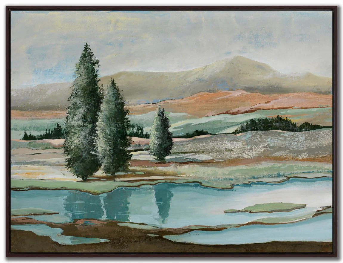Reflections of the Range Wall Art - Green/Brown - 36 X 48
