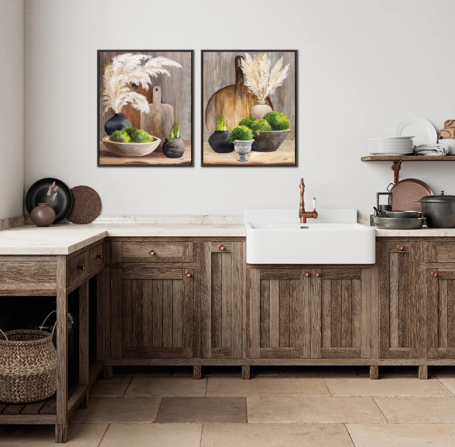 Rustic Stillness I Wall Art - Brown/Beige - 30 X 24 - Image 2