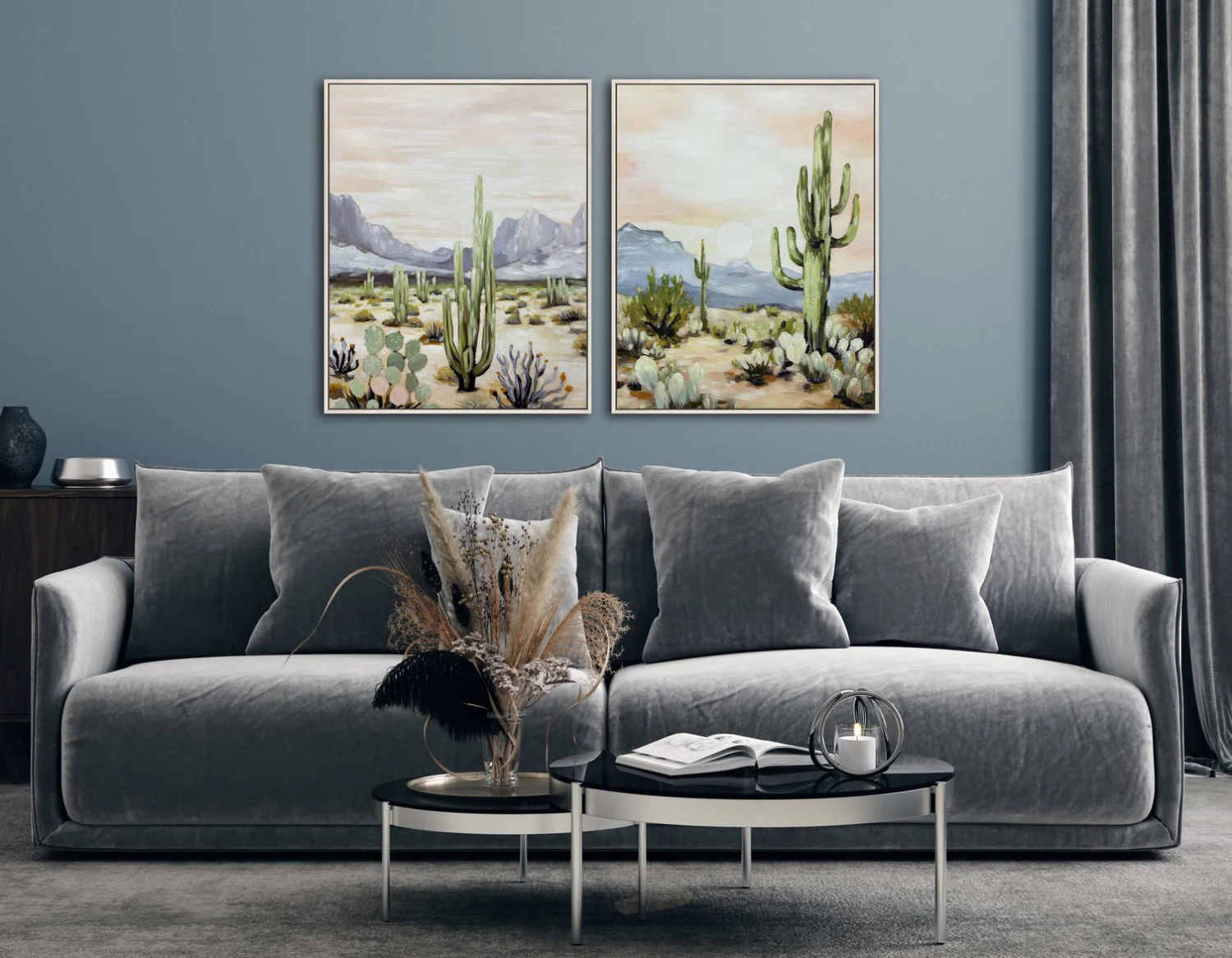 Saguaro Skies I Wall Art - Green/Natural - 30 X 24 - Image 2