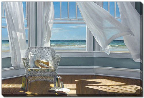 Seabreeze Sanctuary Wall Art - Blue/White - 30 X 45