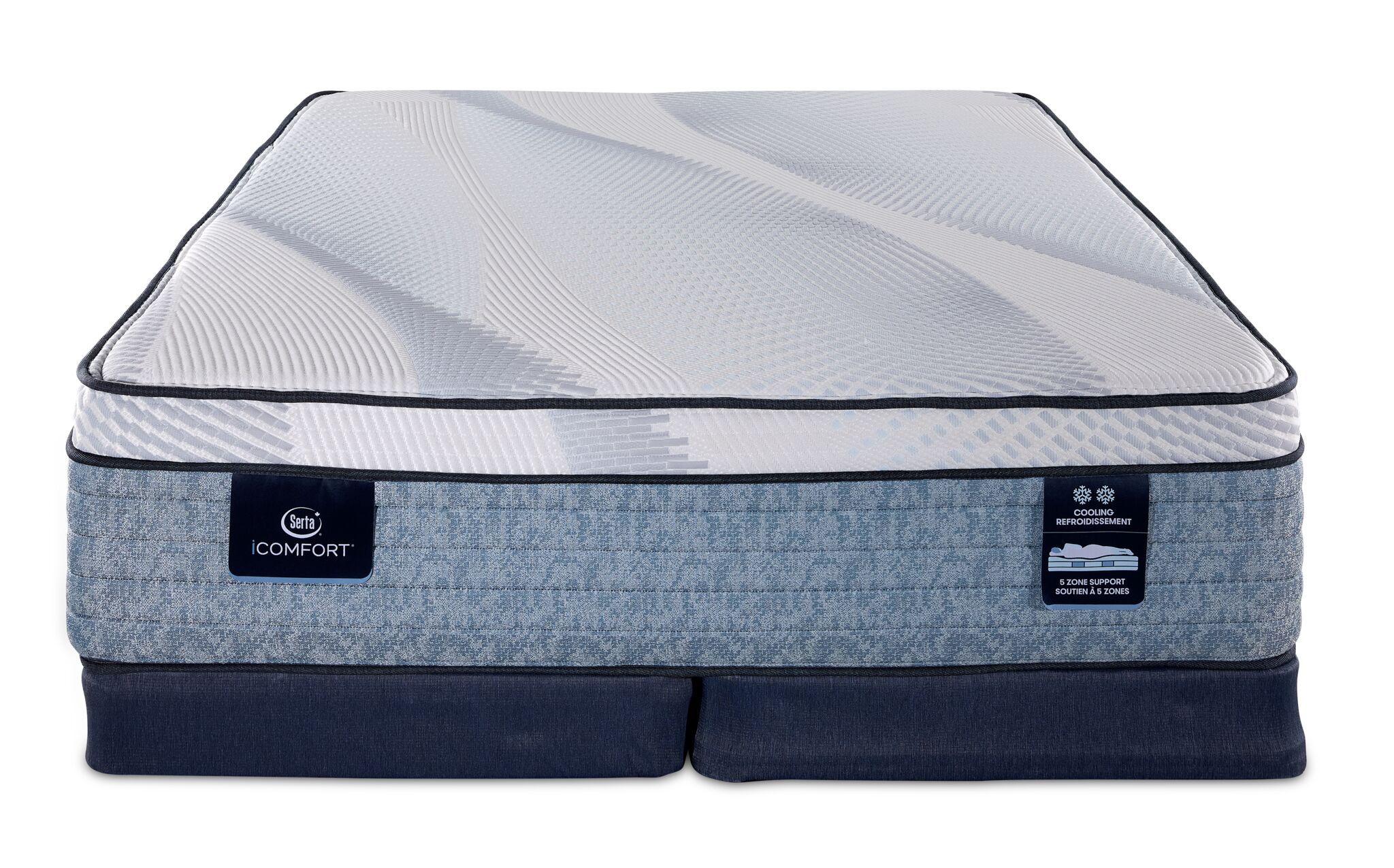 Serta iComfort® AIR 2.5 Extra Firm Euro Top 13" King Mattress and Low Profile Split Boxspring Set - Image 2
