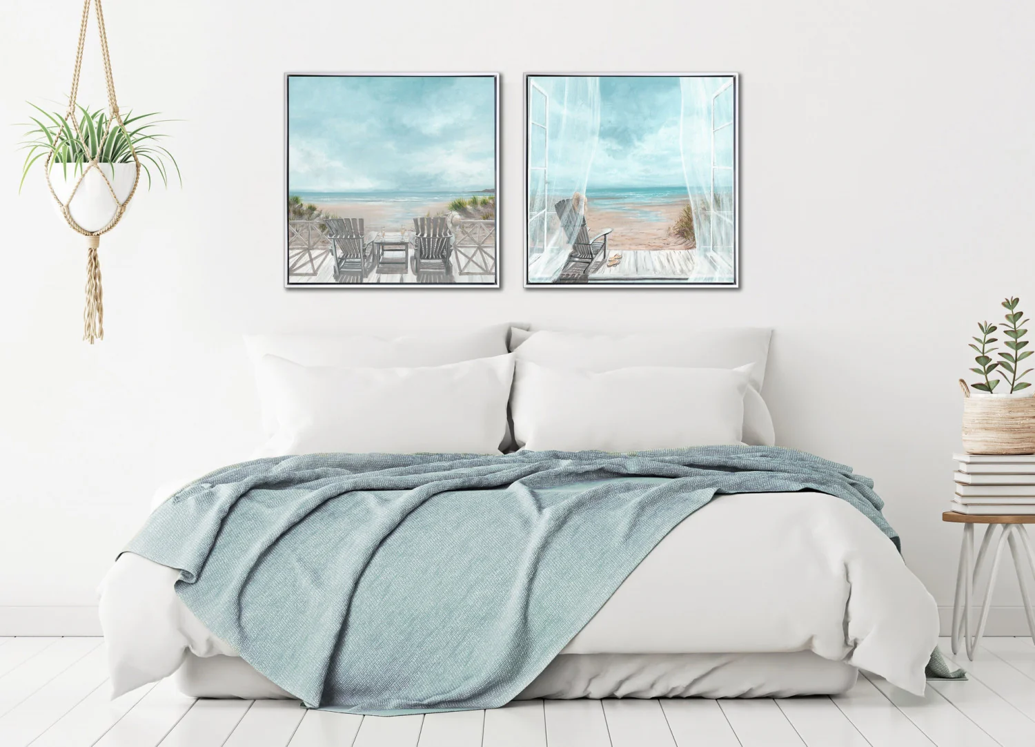 Shared Moments Wall Art - Blue/White - 24 X 24 - Image 2