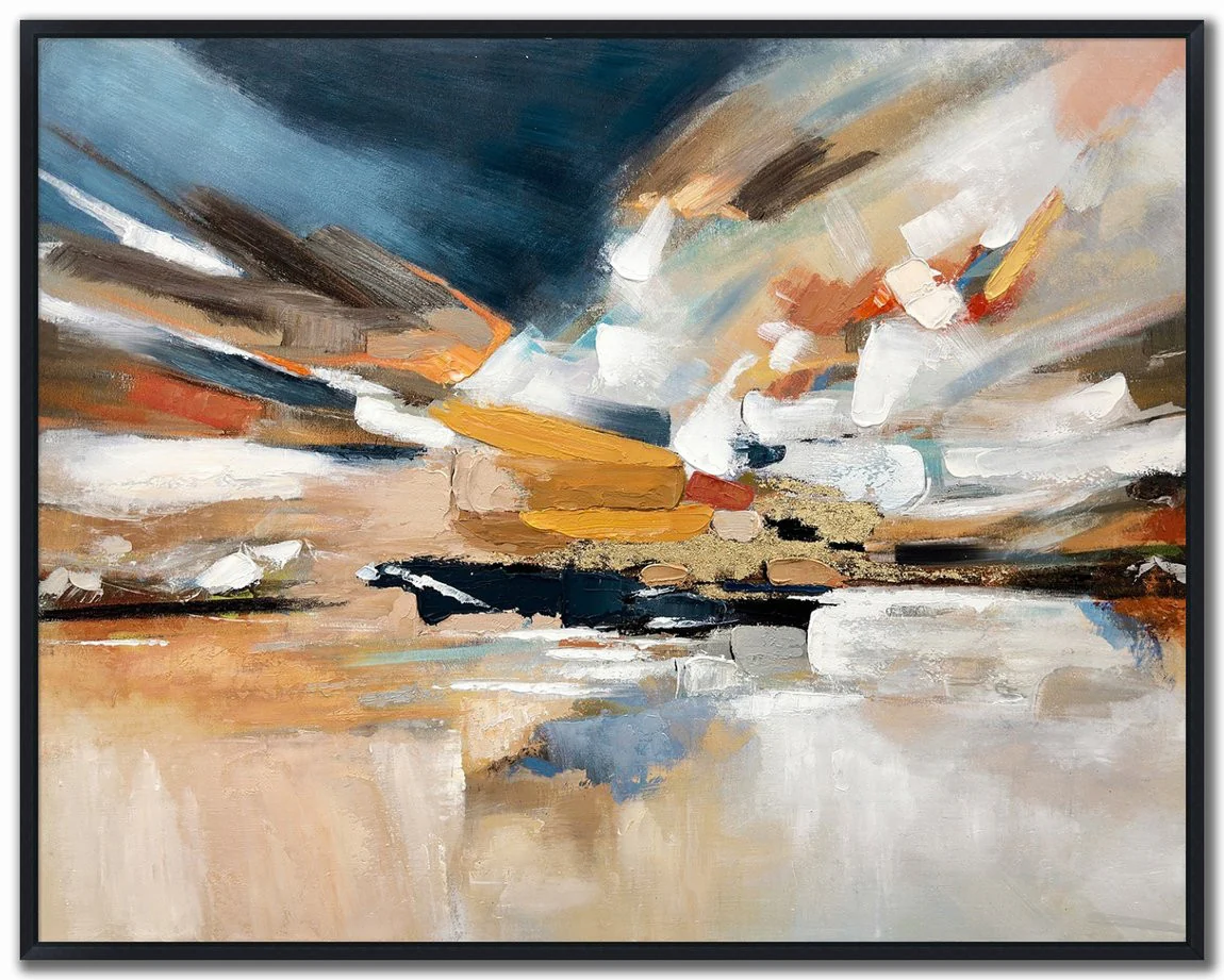 Skyline in Flux Wall Art - Multi-Colour - 40 X 50