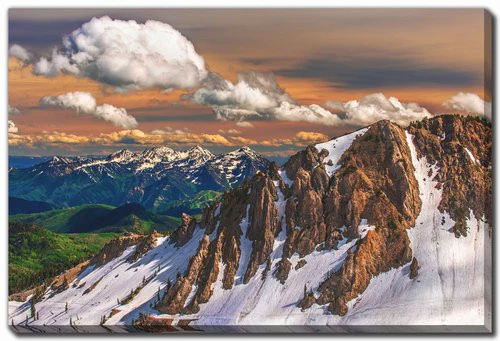 Snowlit Horizon Wall Art - Multi-Colour - 30 X 45